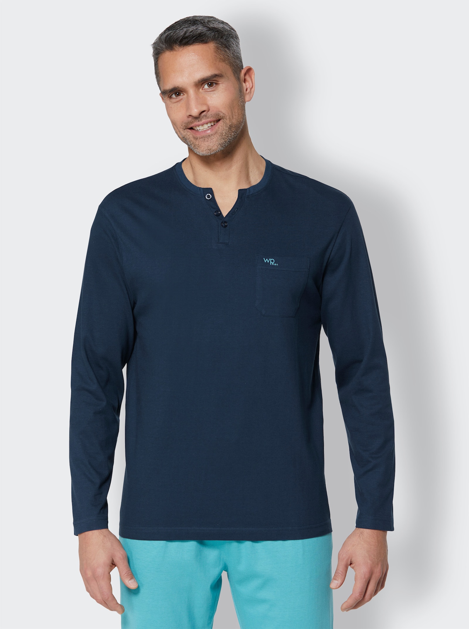 wäschepur men Horný diel pyžama - tmavomodrá