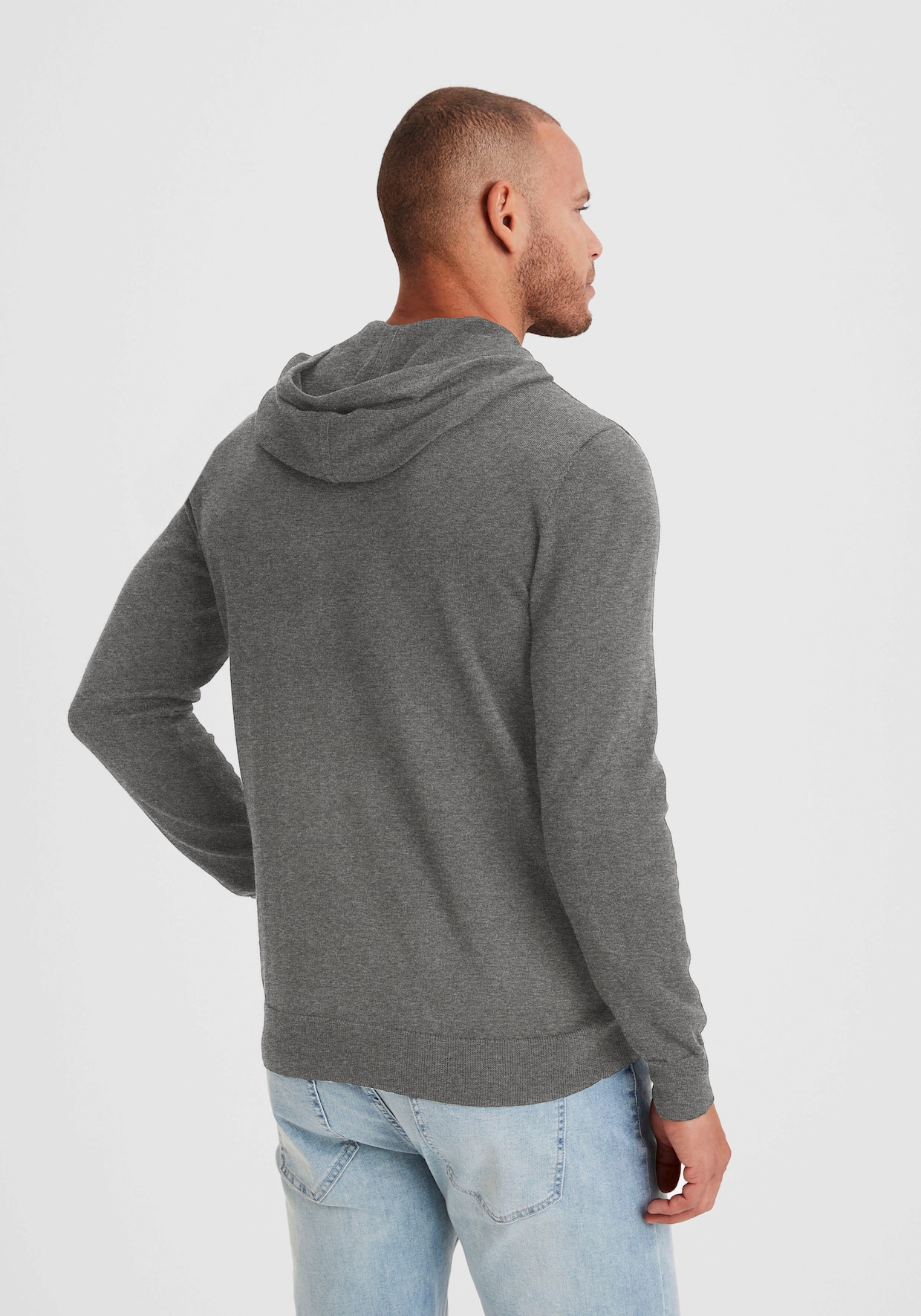 H.I.S Gebreide pullover - donkergrijs gemêleerd