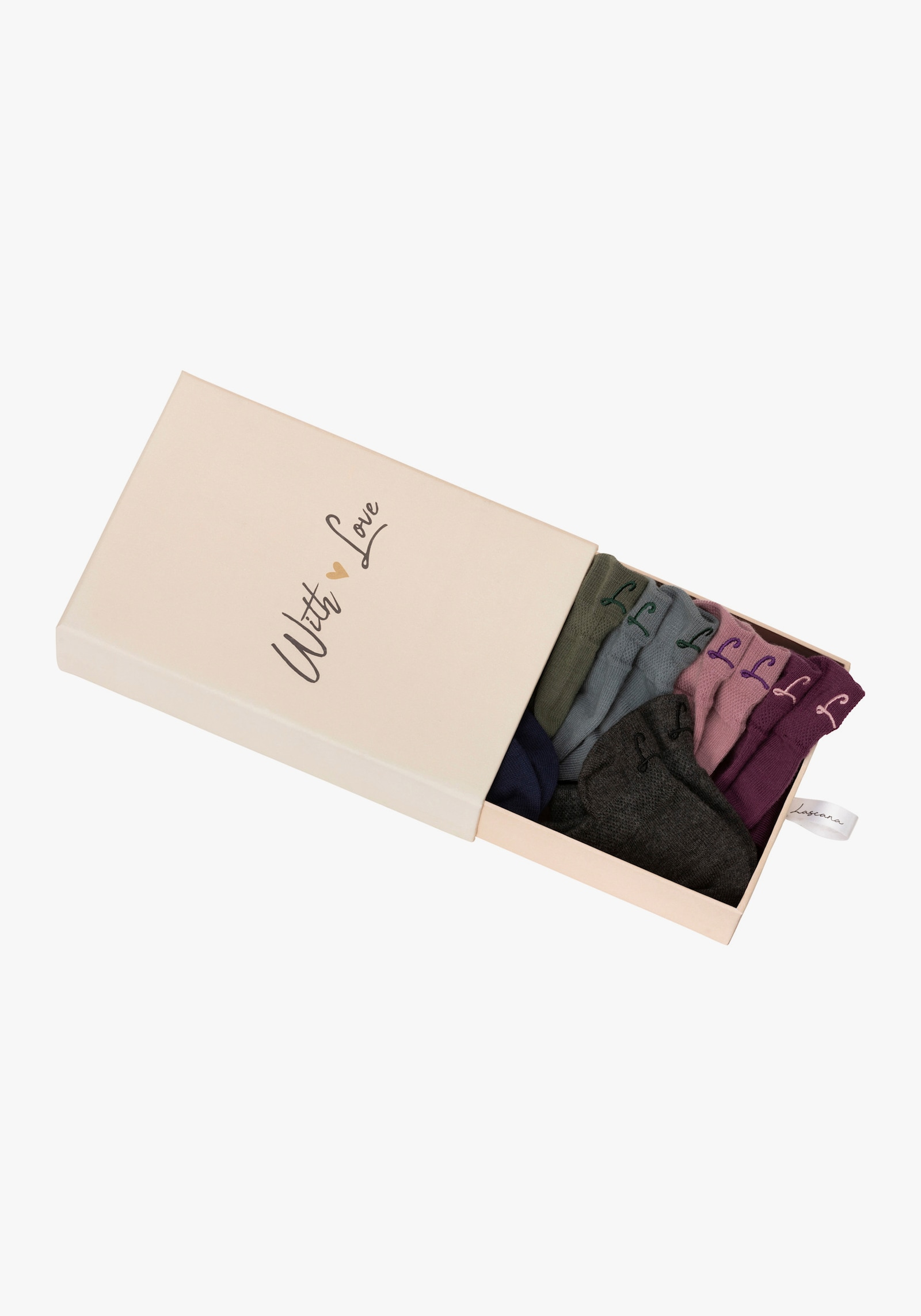 LASCANA Sneakersocken - 1x anthracite, 1x grün, 1x petrol, 1x graugrün, 1x altrosa, 1x beere, 1x marine