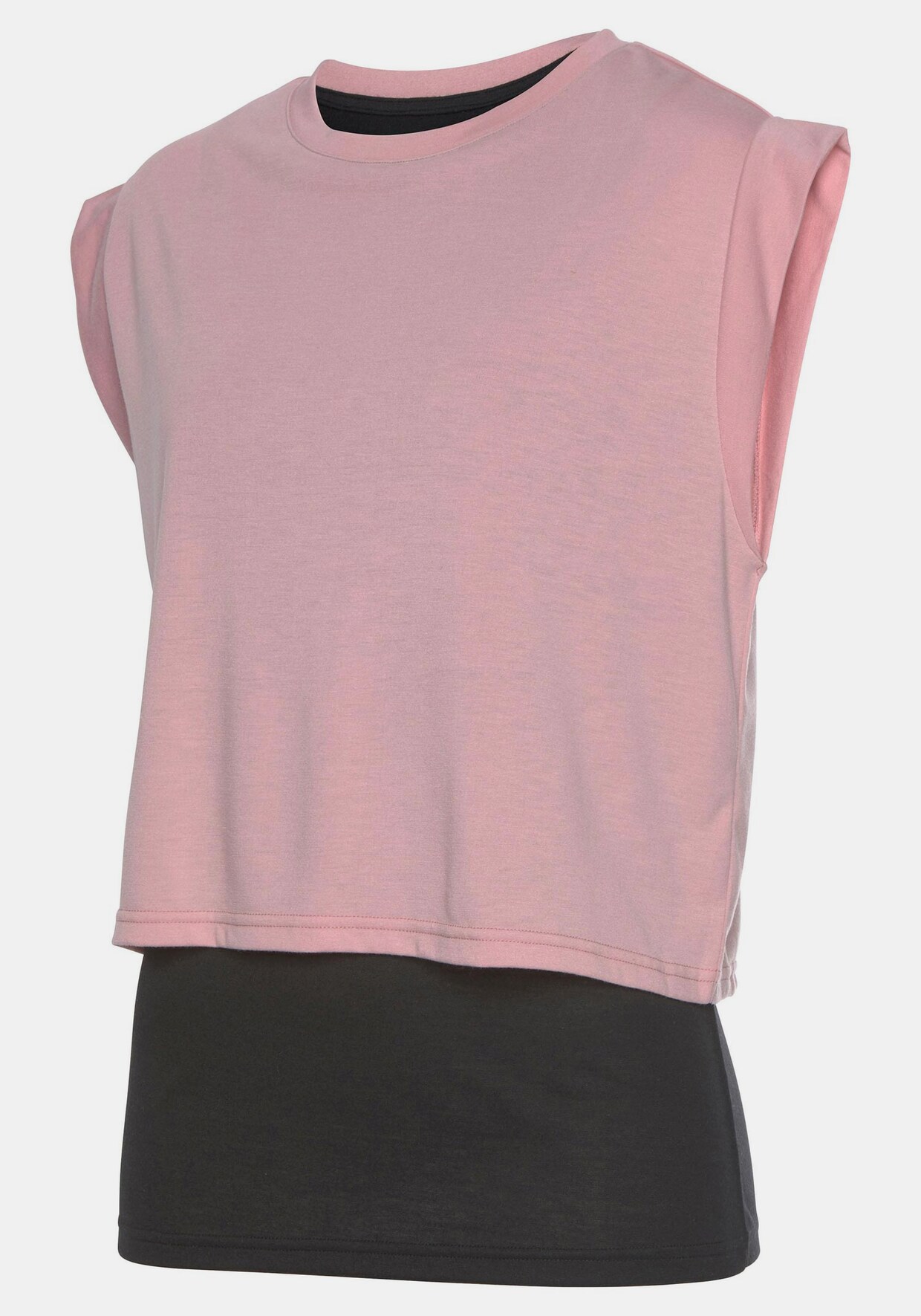 LASCANA ACTIVE 2-in-1-Shirt - rosa-schwarz