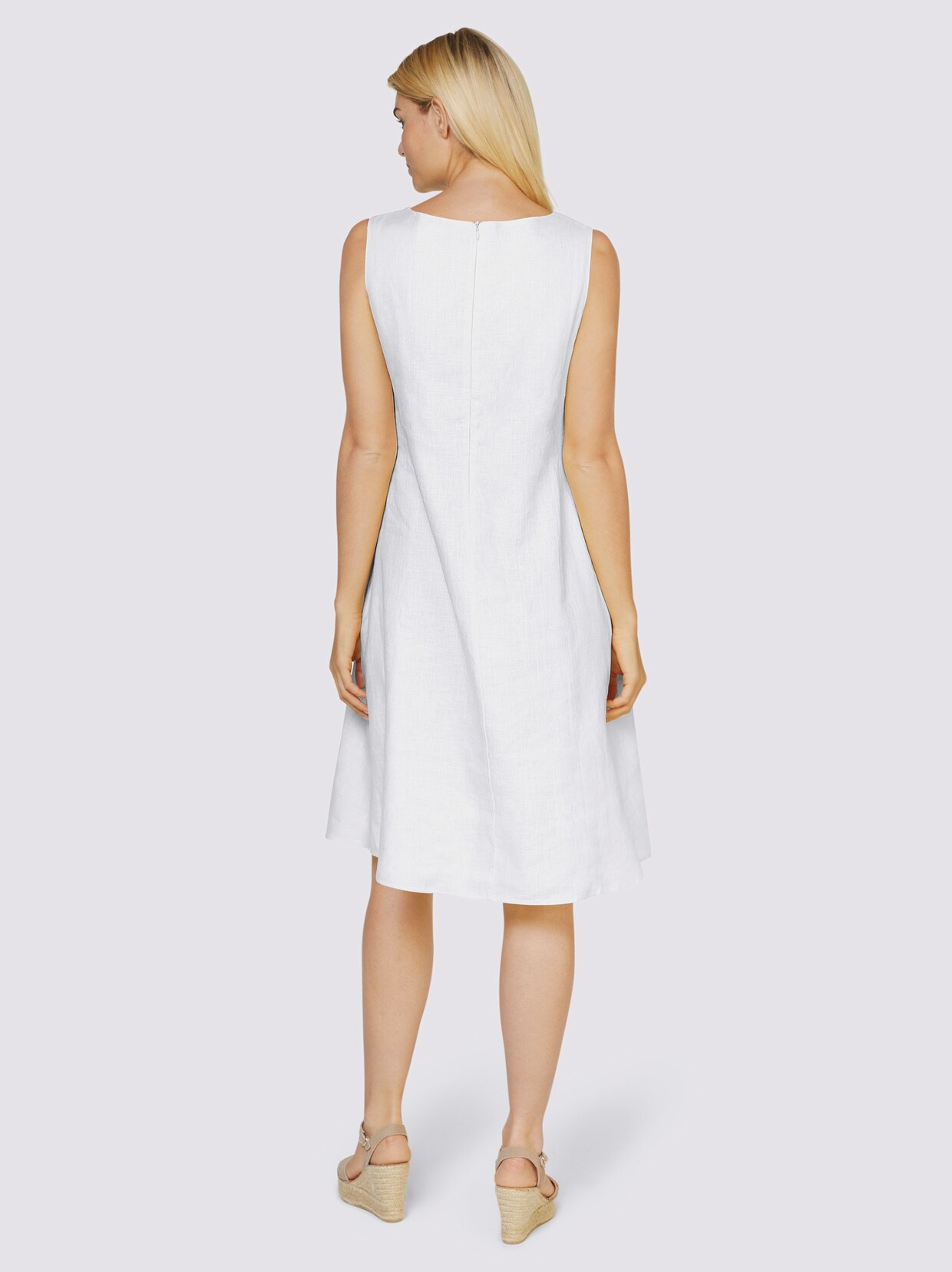 heine Leinen-Kleid - weiß