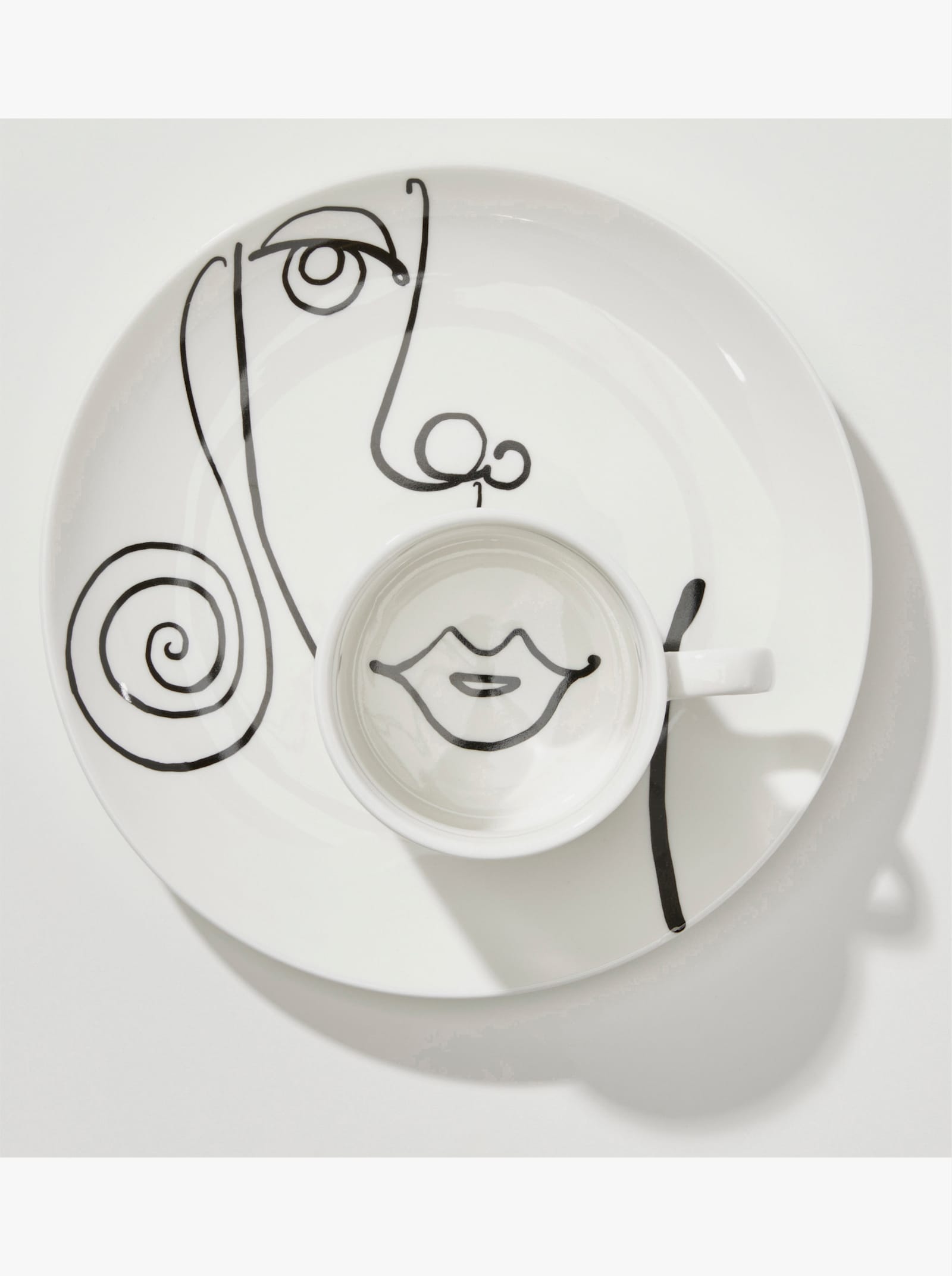 Impressionen Kaffeegedeck - weiß-schwarz