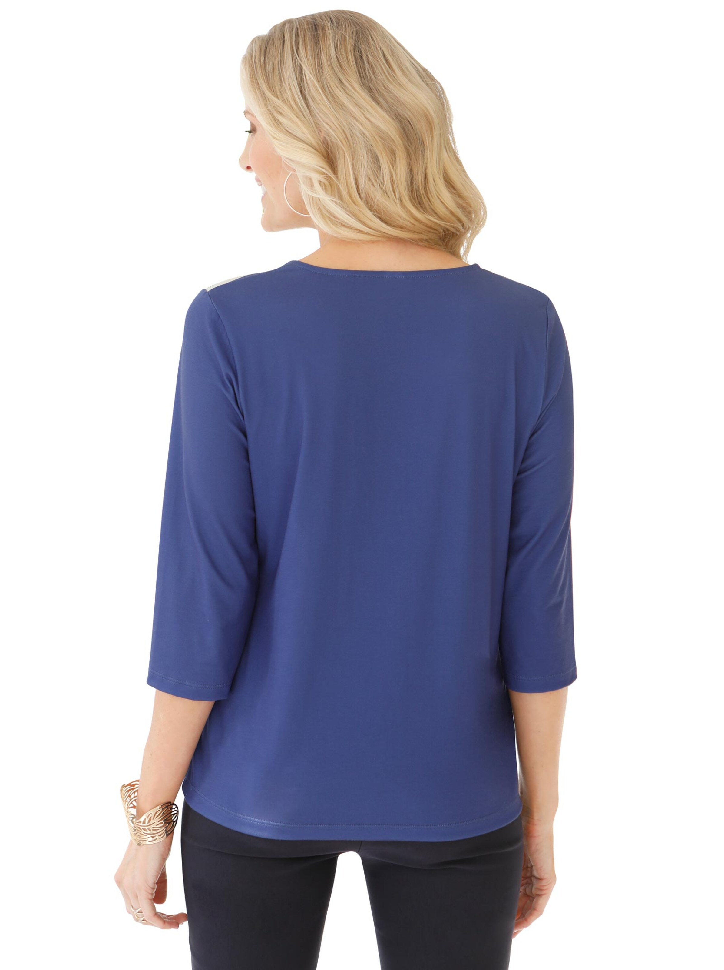 Shirt - royalblau-bedruckt