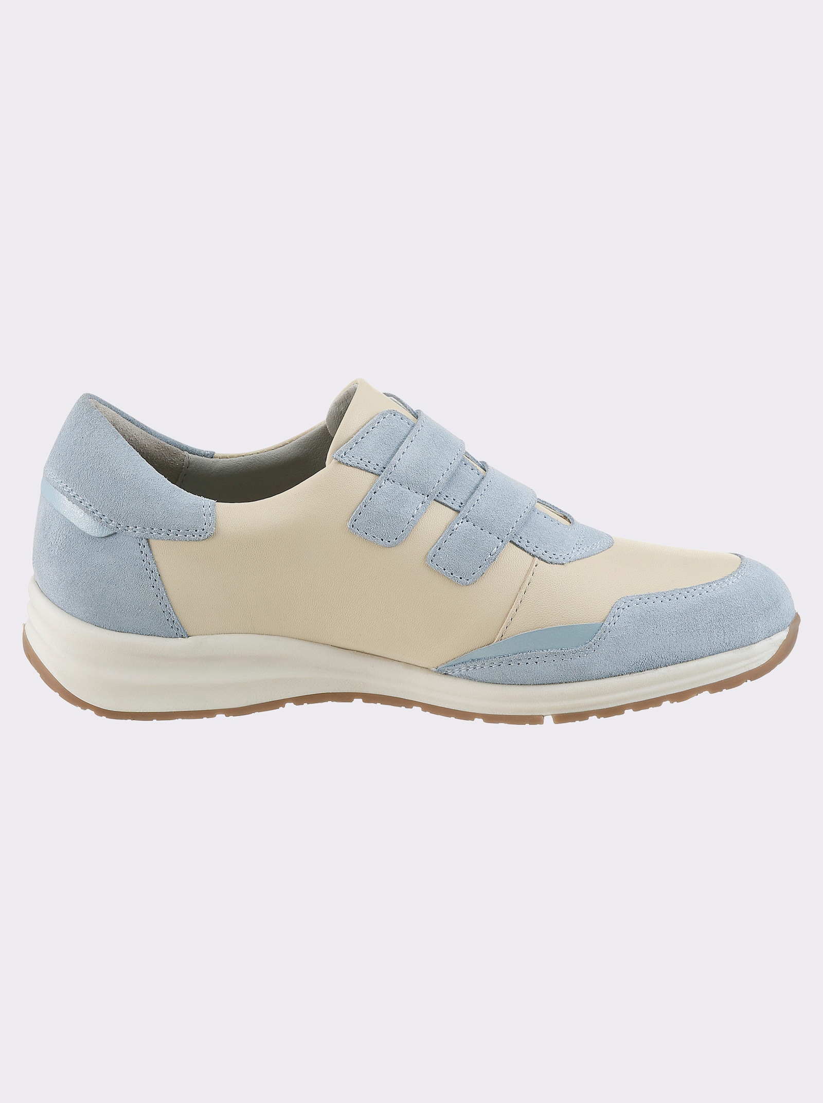airsoft modern+ Klettschuh aus Leder - hellblau