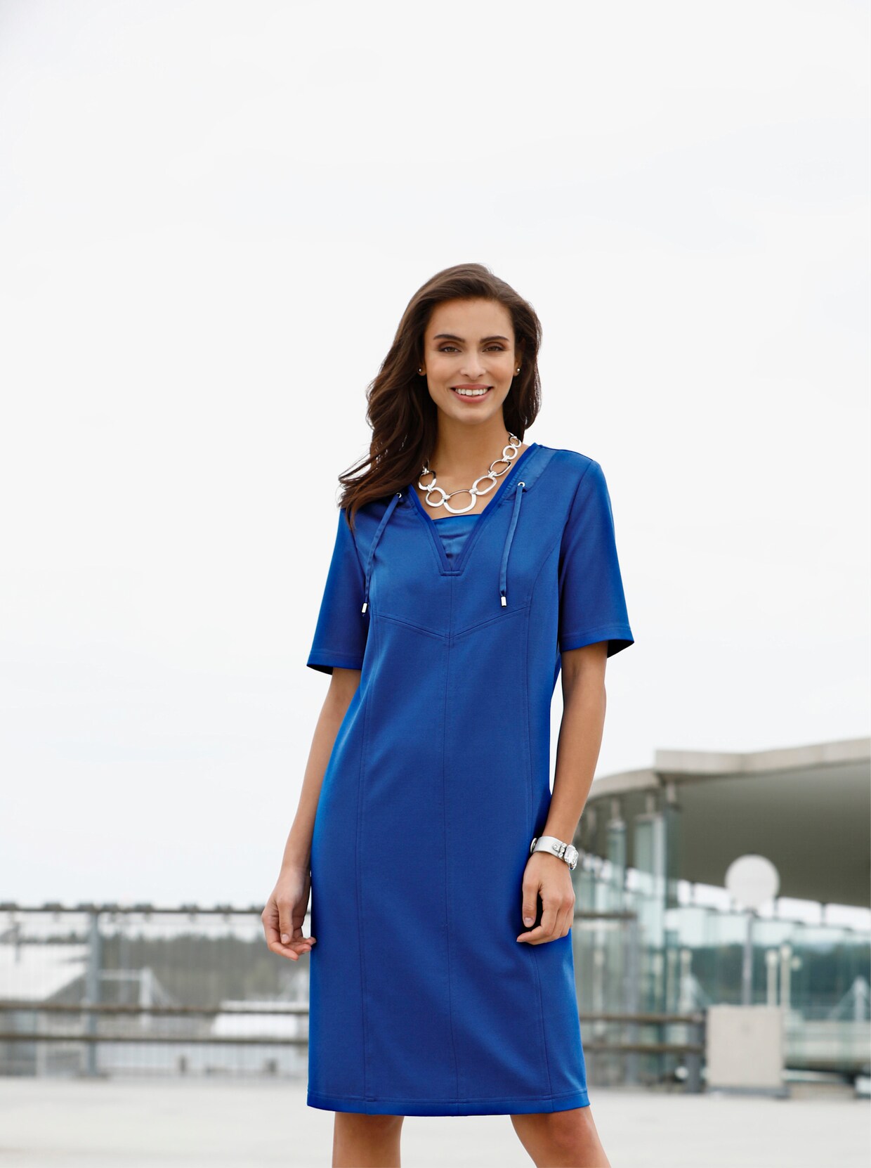 Jerseykleid - royalblau