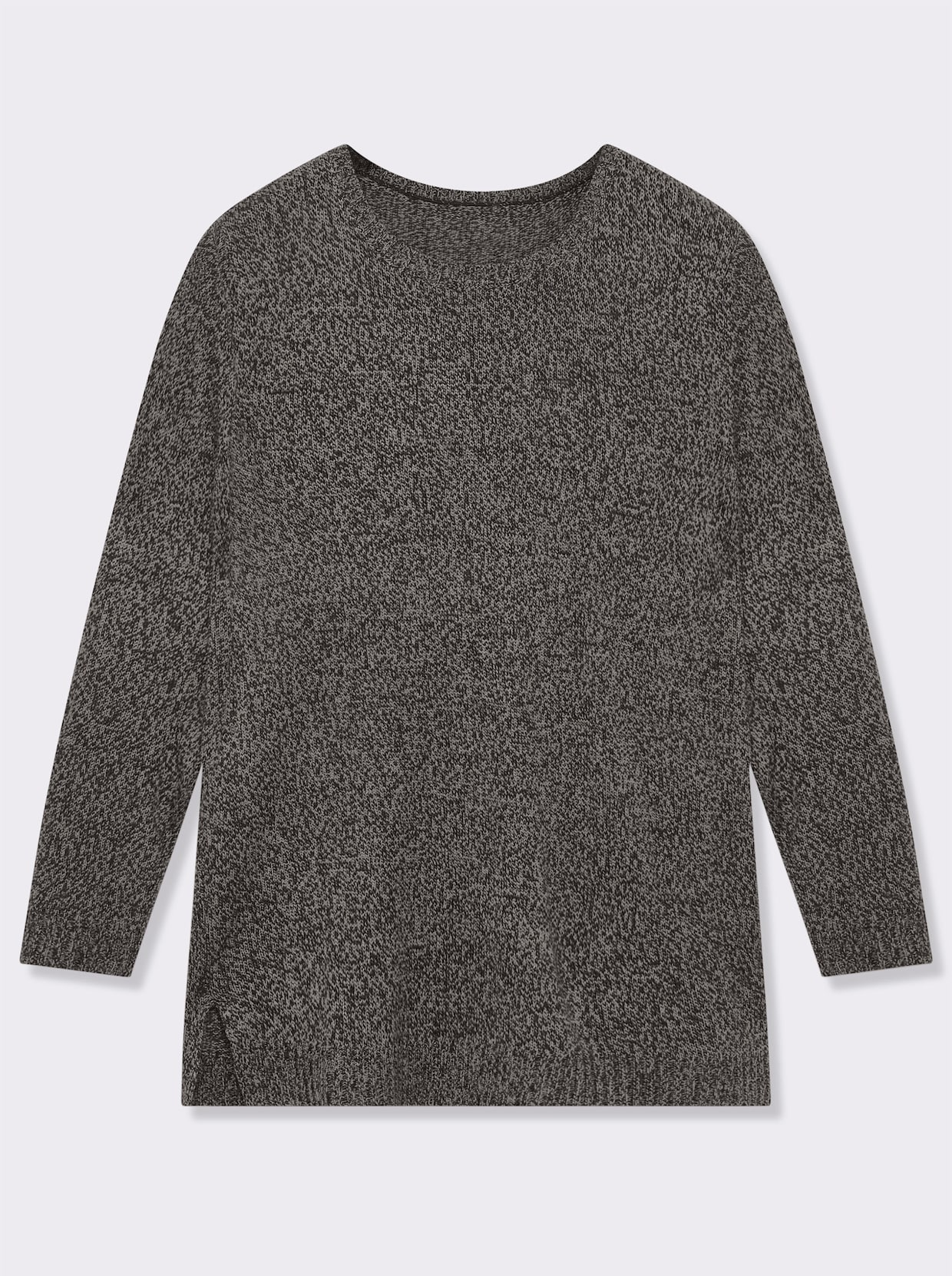 Longpullover - steingrau-meliert