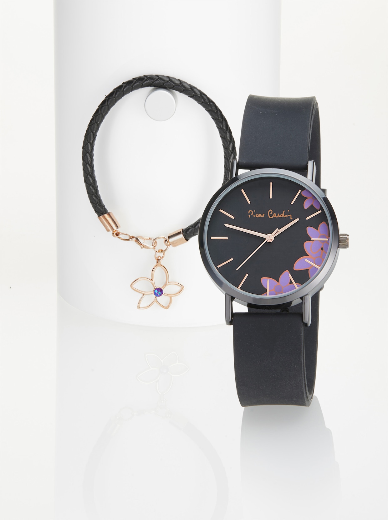 Horloge en armband - zwart
