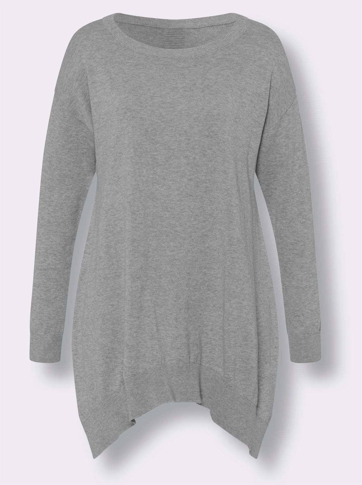 heine Baumwollpullover - grau-meliert