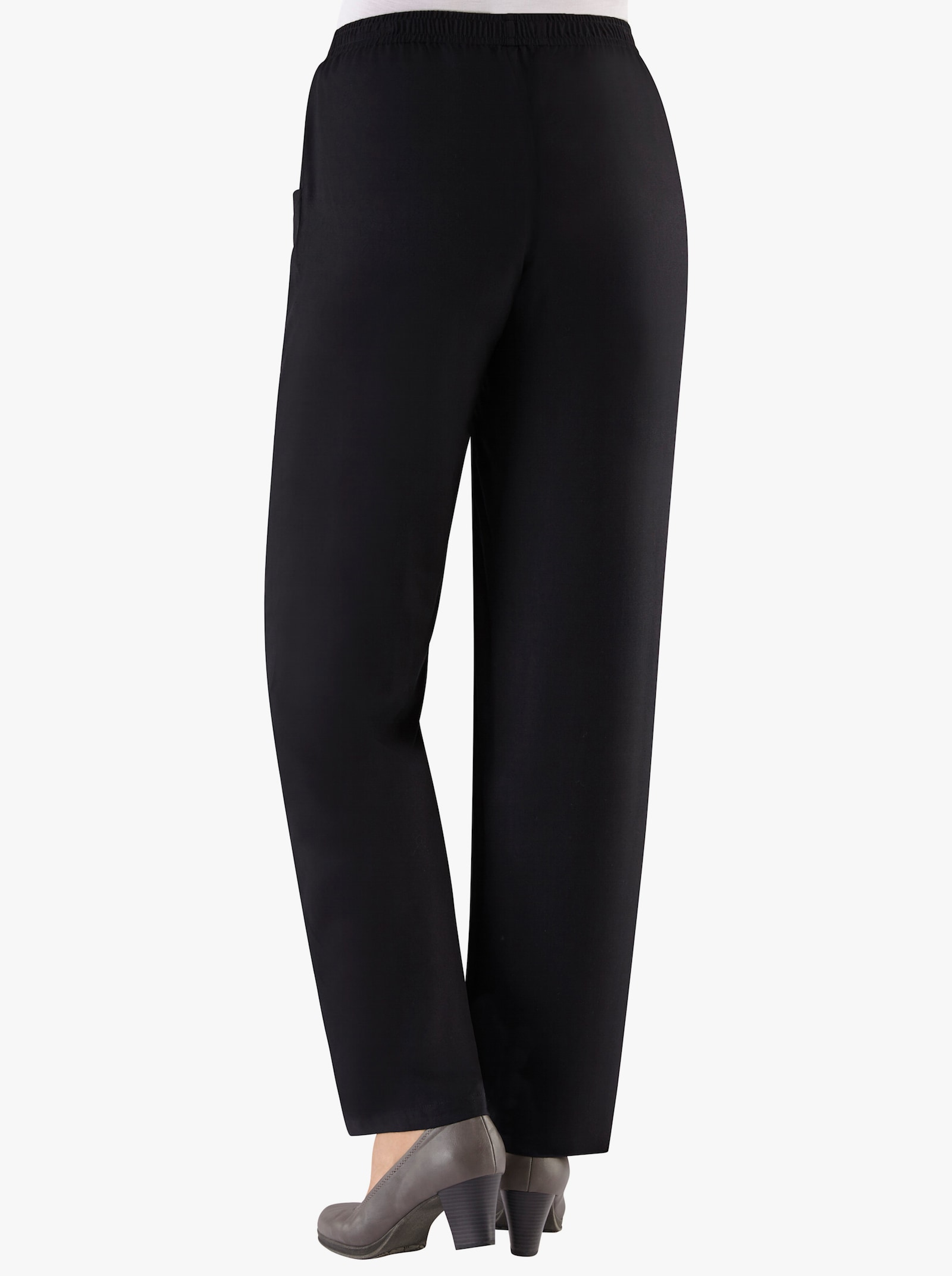 Nohavice na gumu, podiel viskózy - čierna