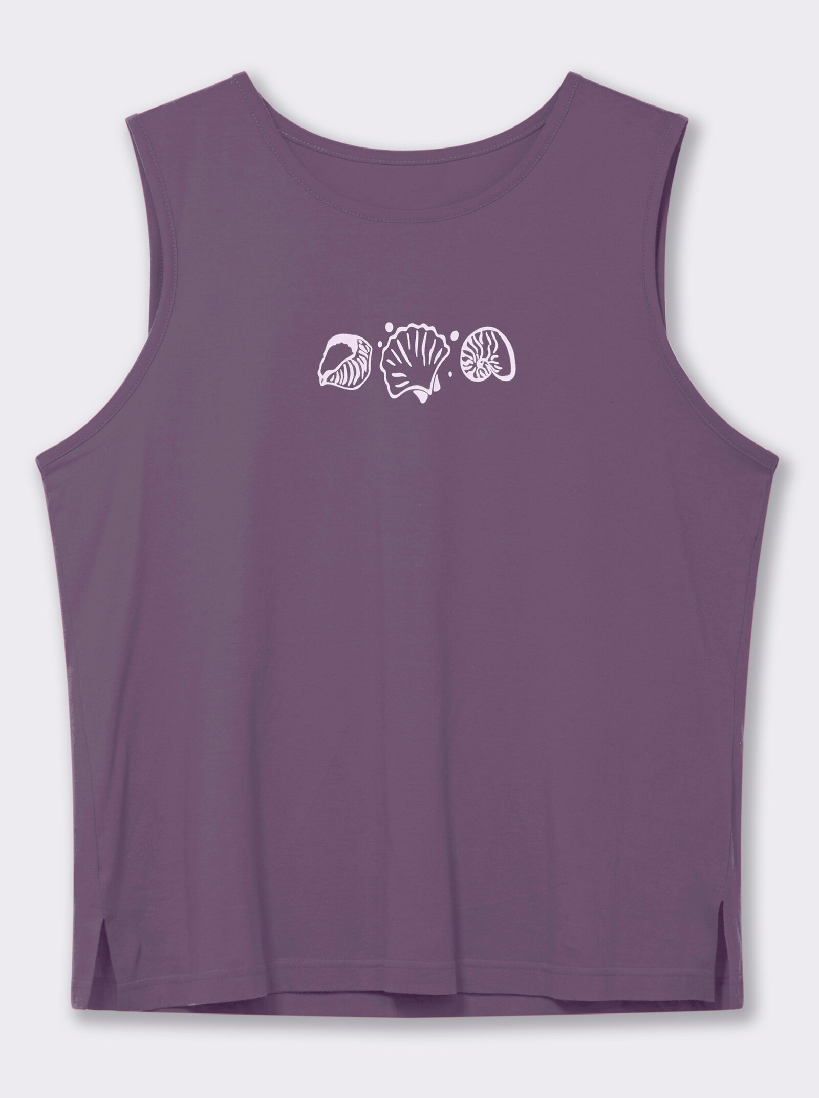 Shirttop mit Seitenschlitzen - feige