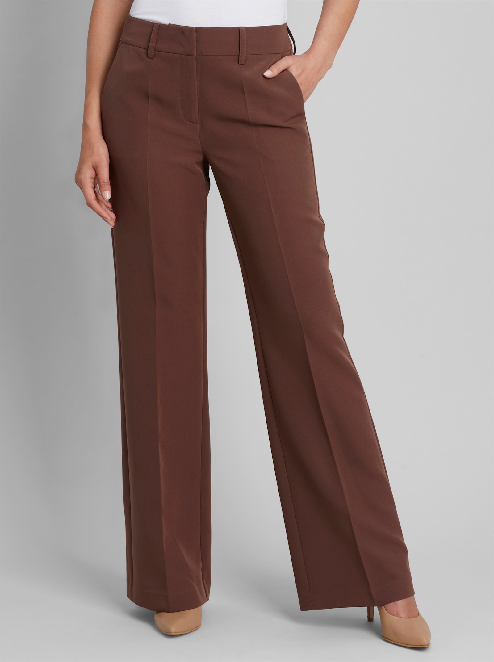 heine Marlene-Hose mit breitem Bund - schoko