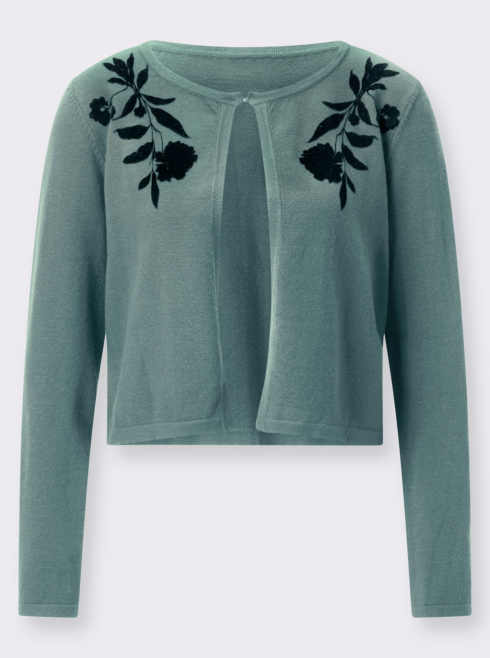 Cardigan avec fermeture à crochets - jade