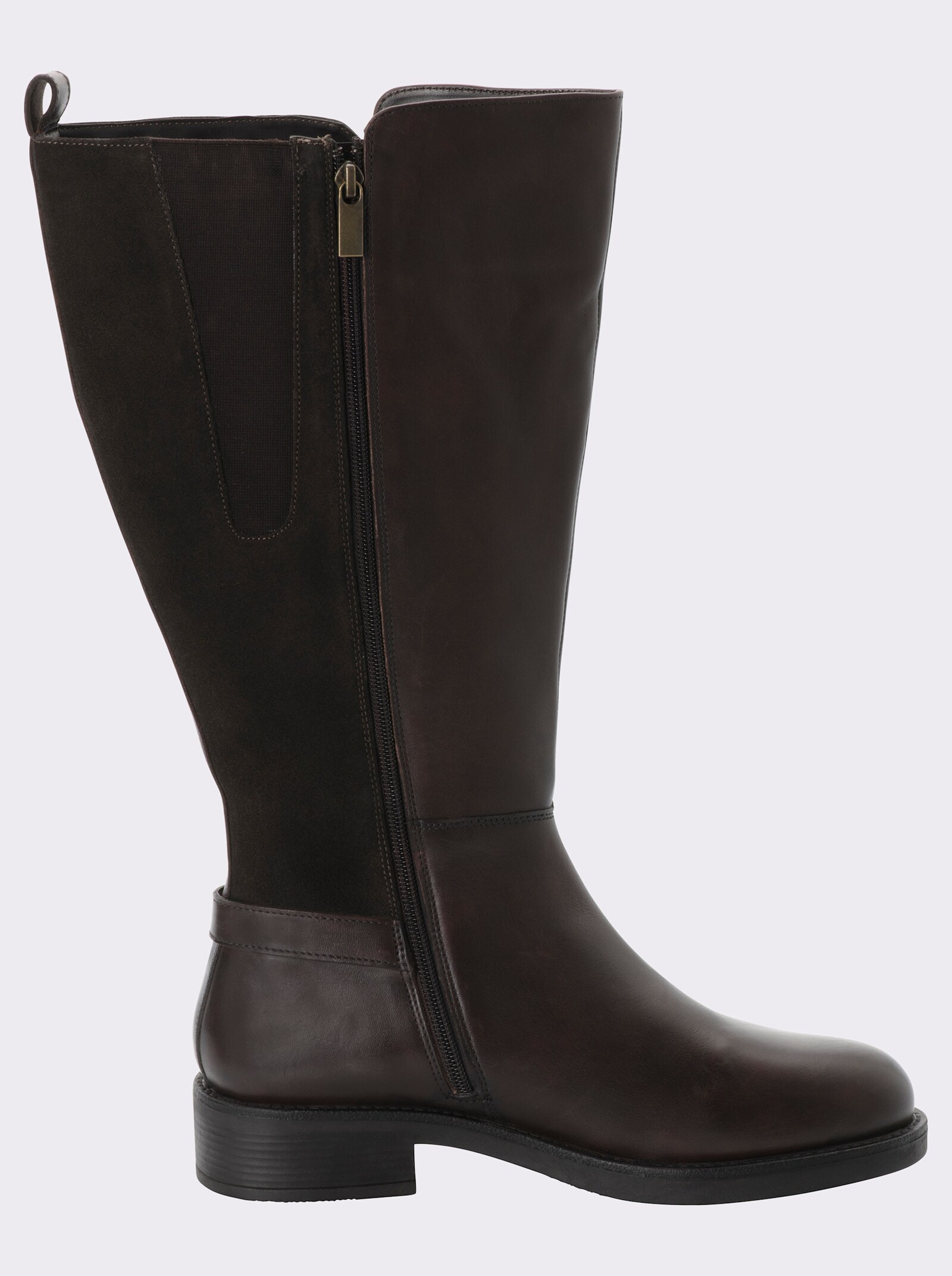sheego Weitschaftstiefel in 2 Schaftweiten - schoko