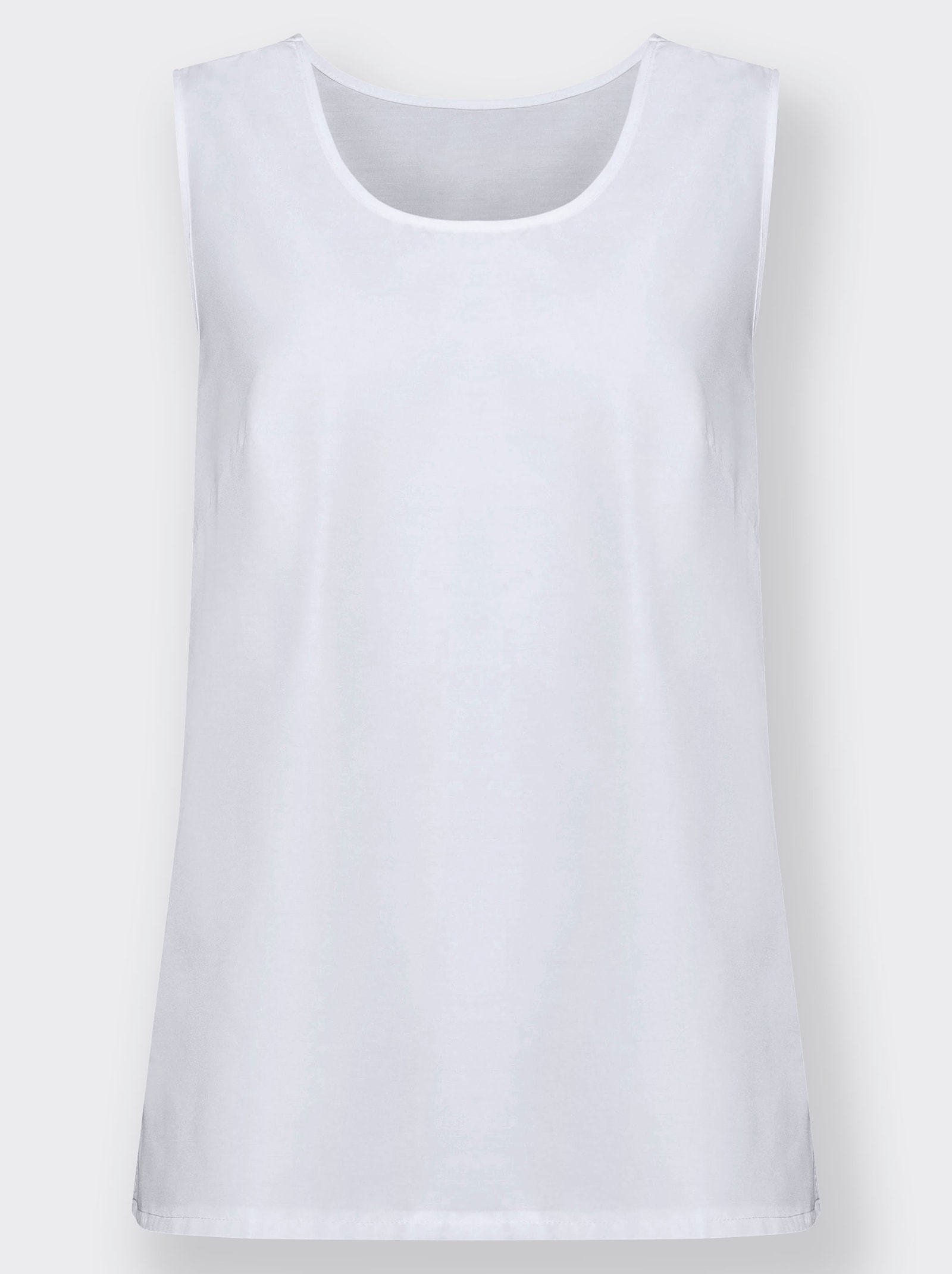 Trägertop mit Seitenschlitzen - weiß