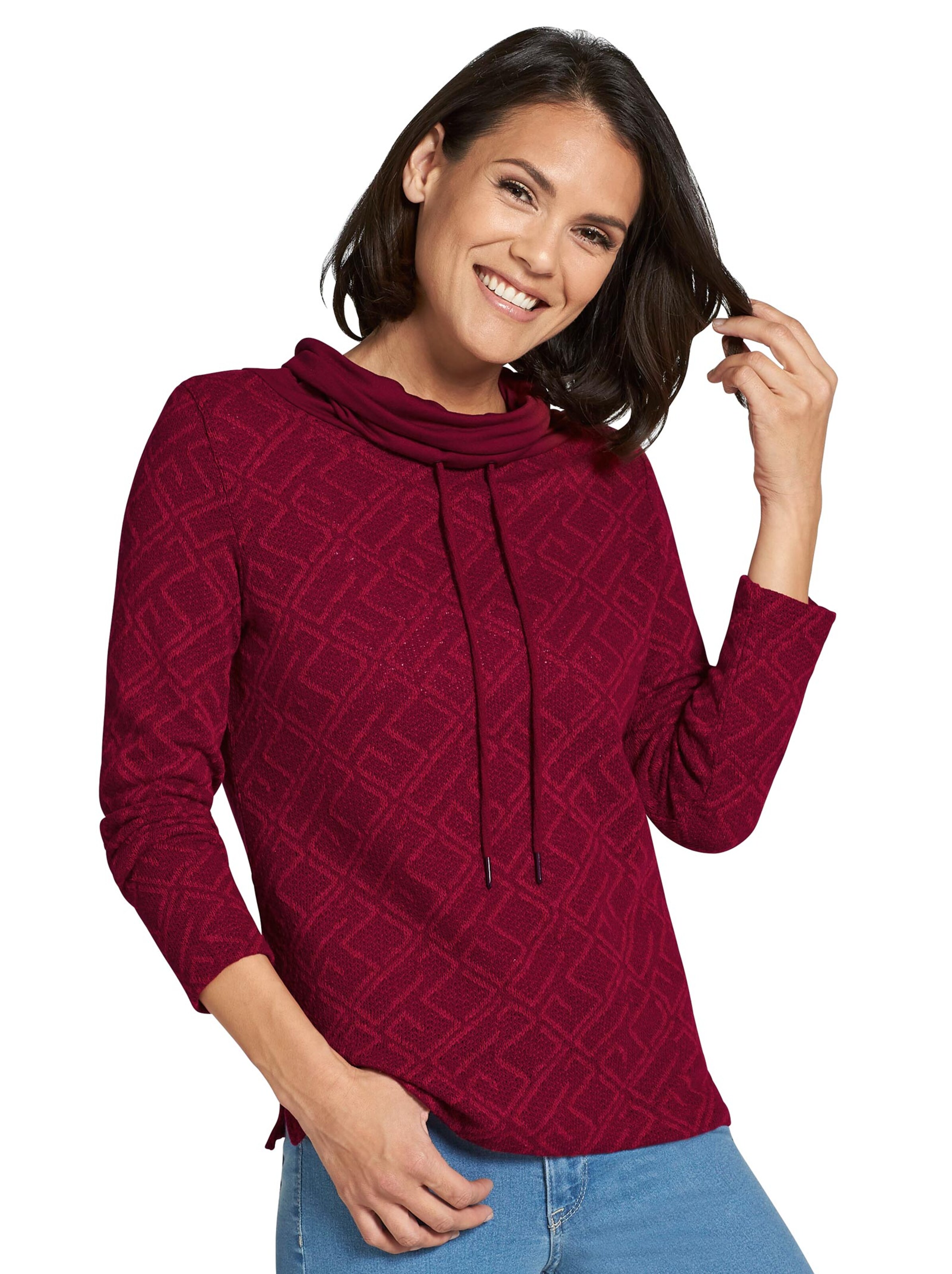 Shirt - bordeaux-gemustert