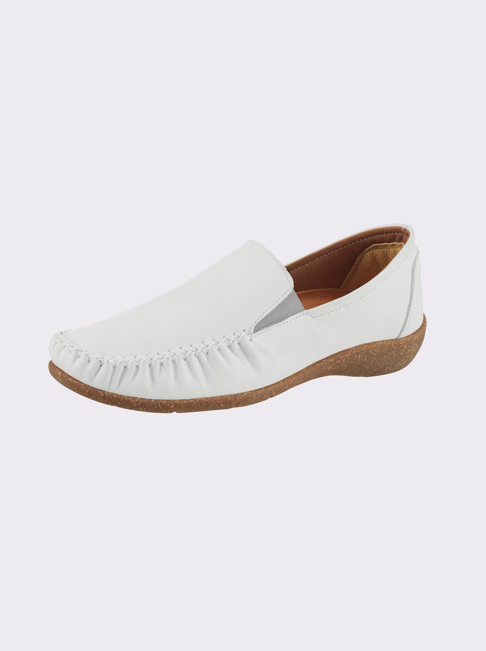 Loretta Slipper mit Gummizug - weiss