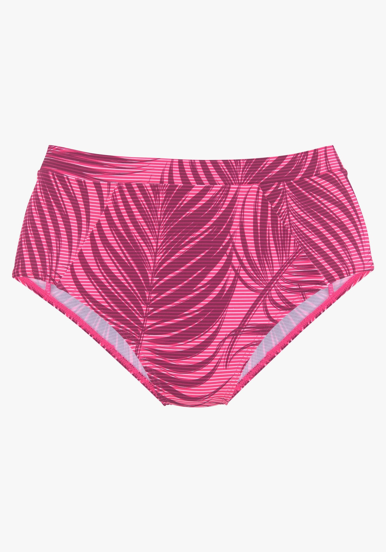 LASCANA ACTIVE Highwaist bikinibroekje - bordeaux geprint