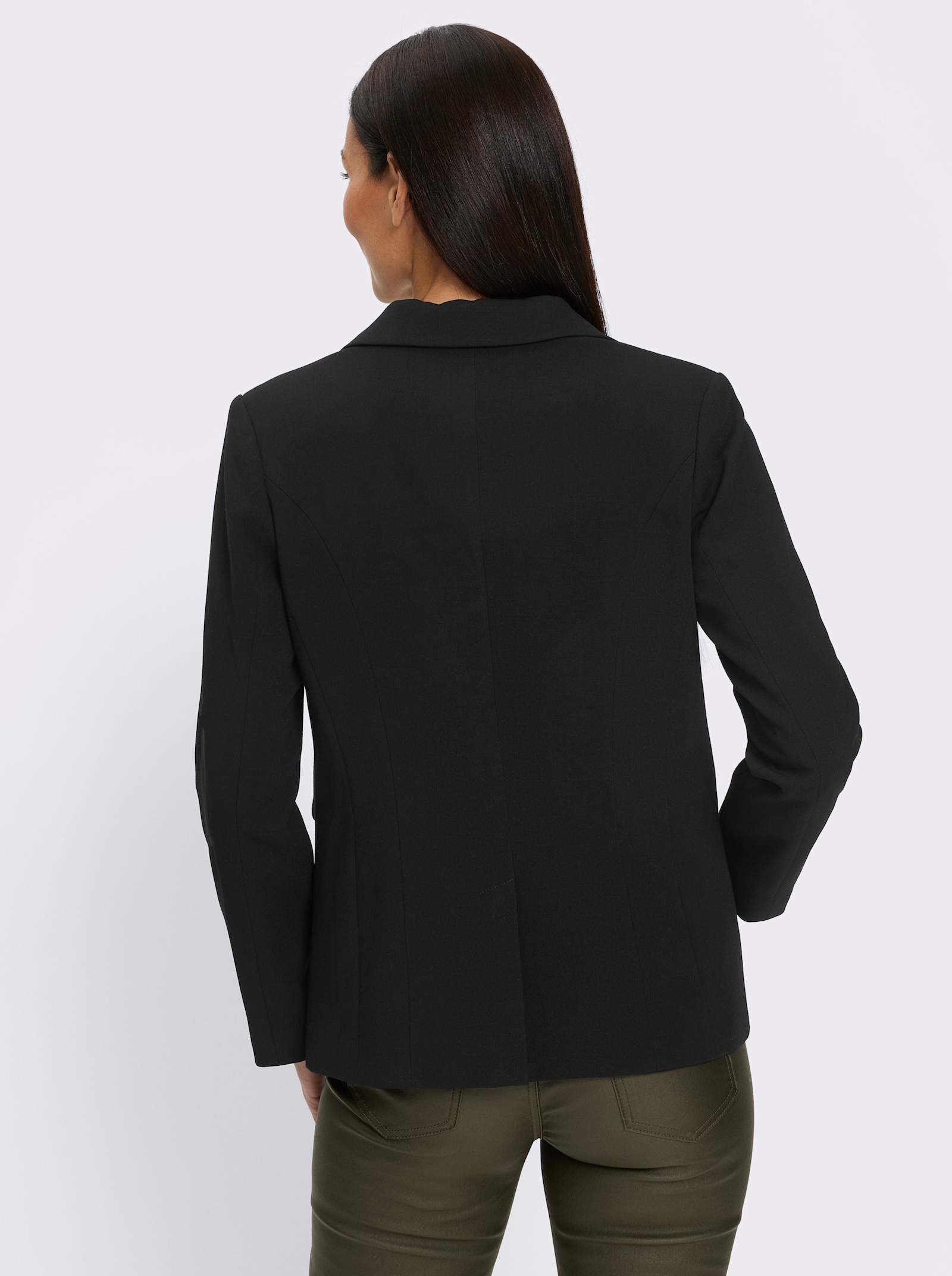 heine Blazer met schoudervulling - zwart