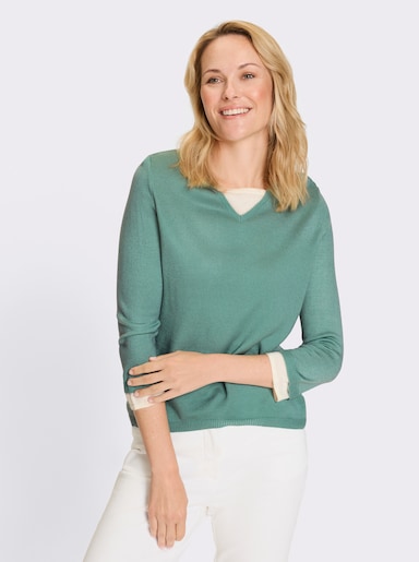 2-in-1-Pullover - salbei