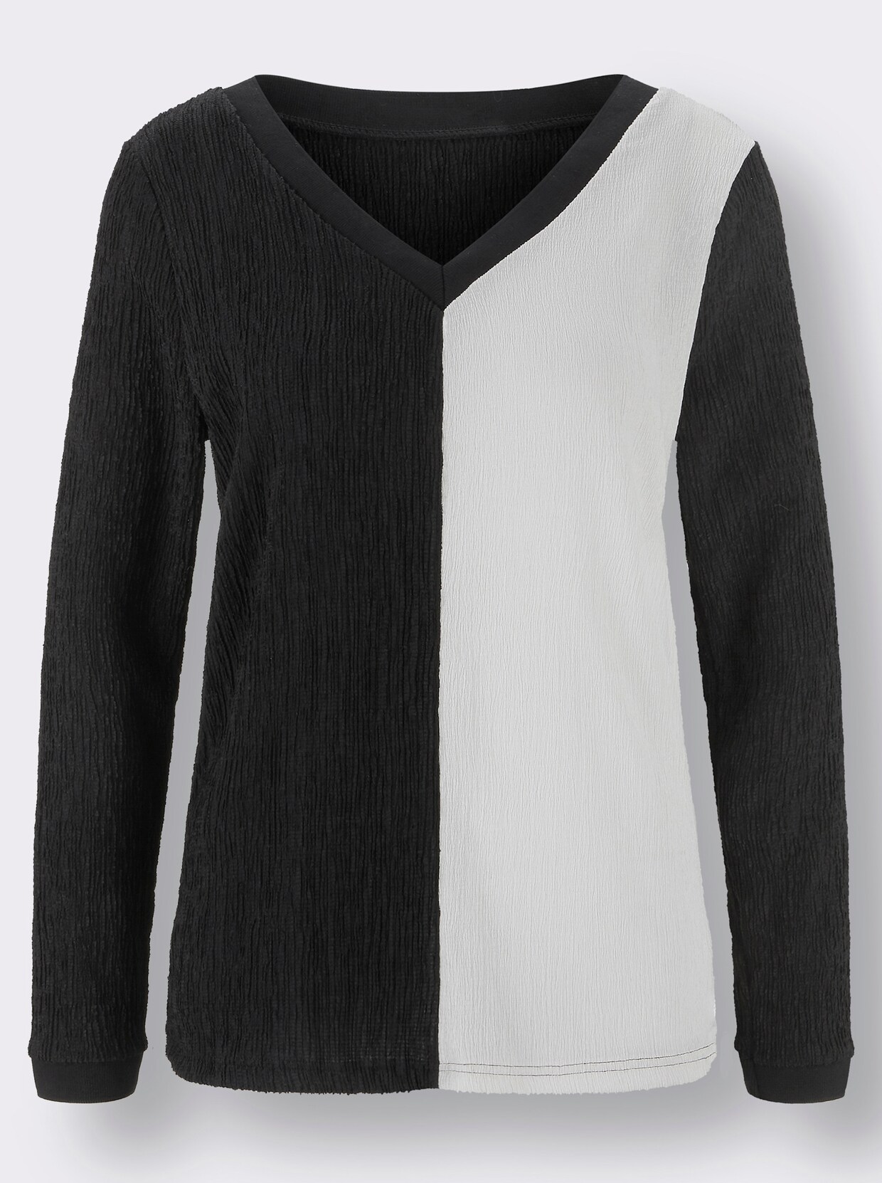 Shirt met lange mouwen - zwart/wit