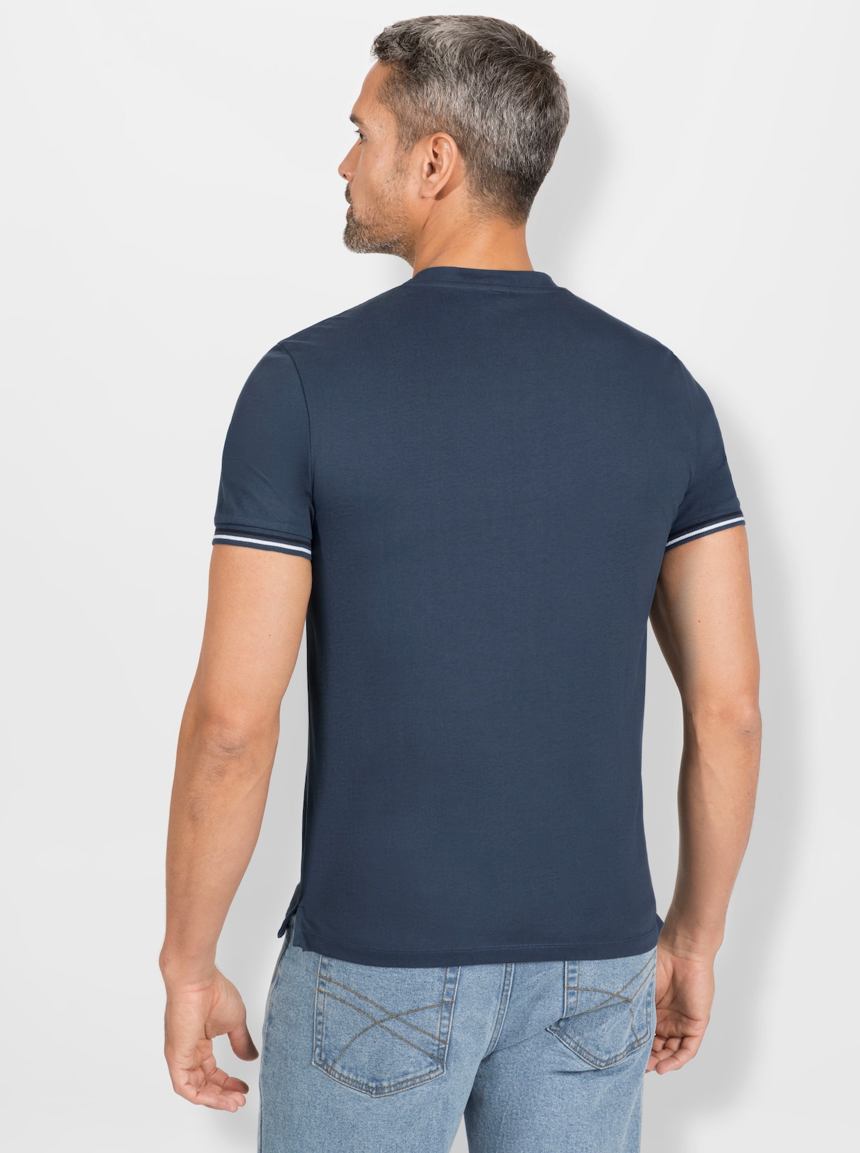 Catamaran T-Shirt - dunkelblau + weiss