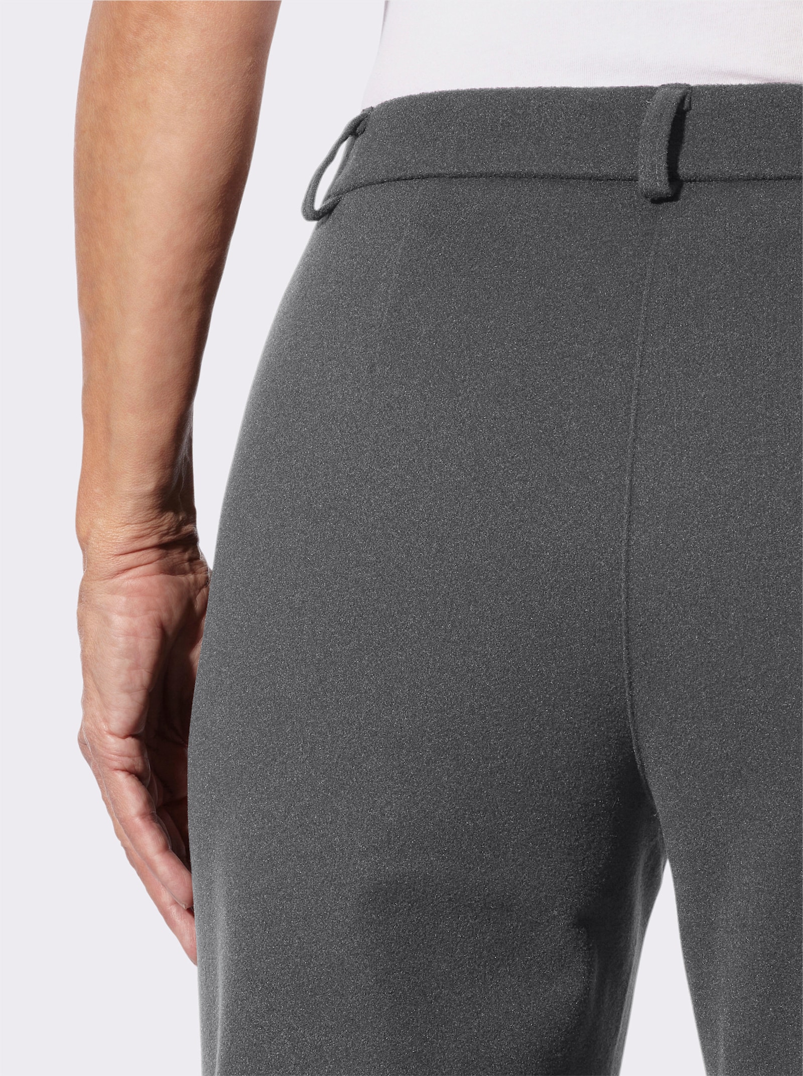 Stoffhose in Jersey-Qualität - anthrazit