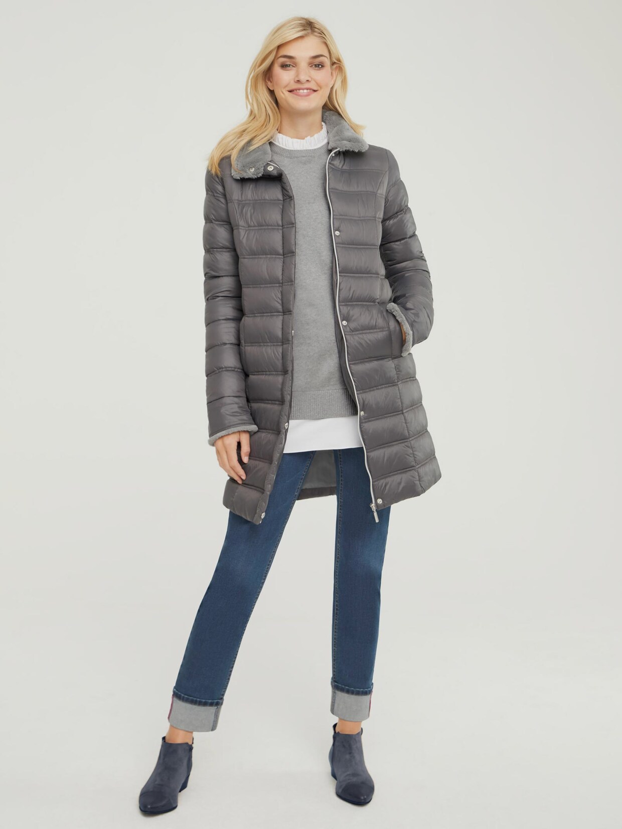 Linea Tesini Steppjacke - anthrazit