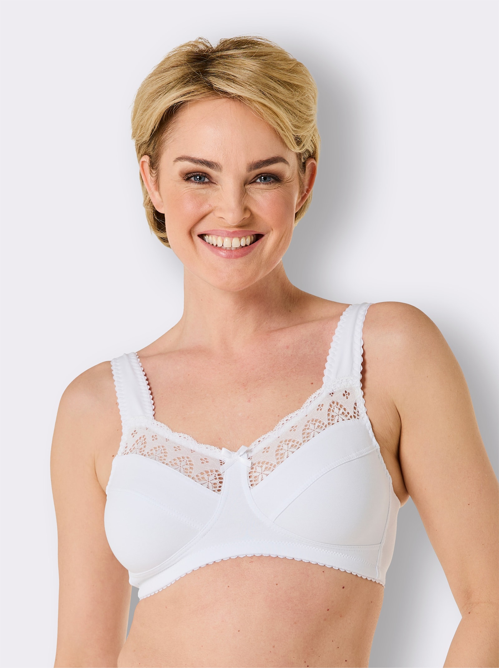 wäschepur BH ohne Bügel - weiß