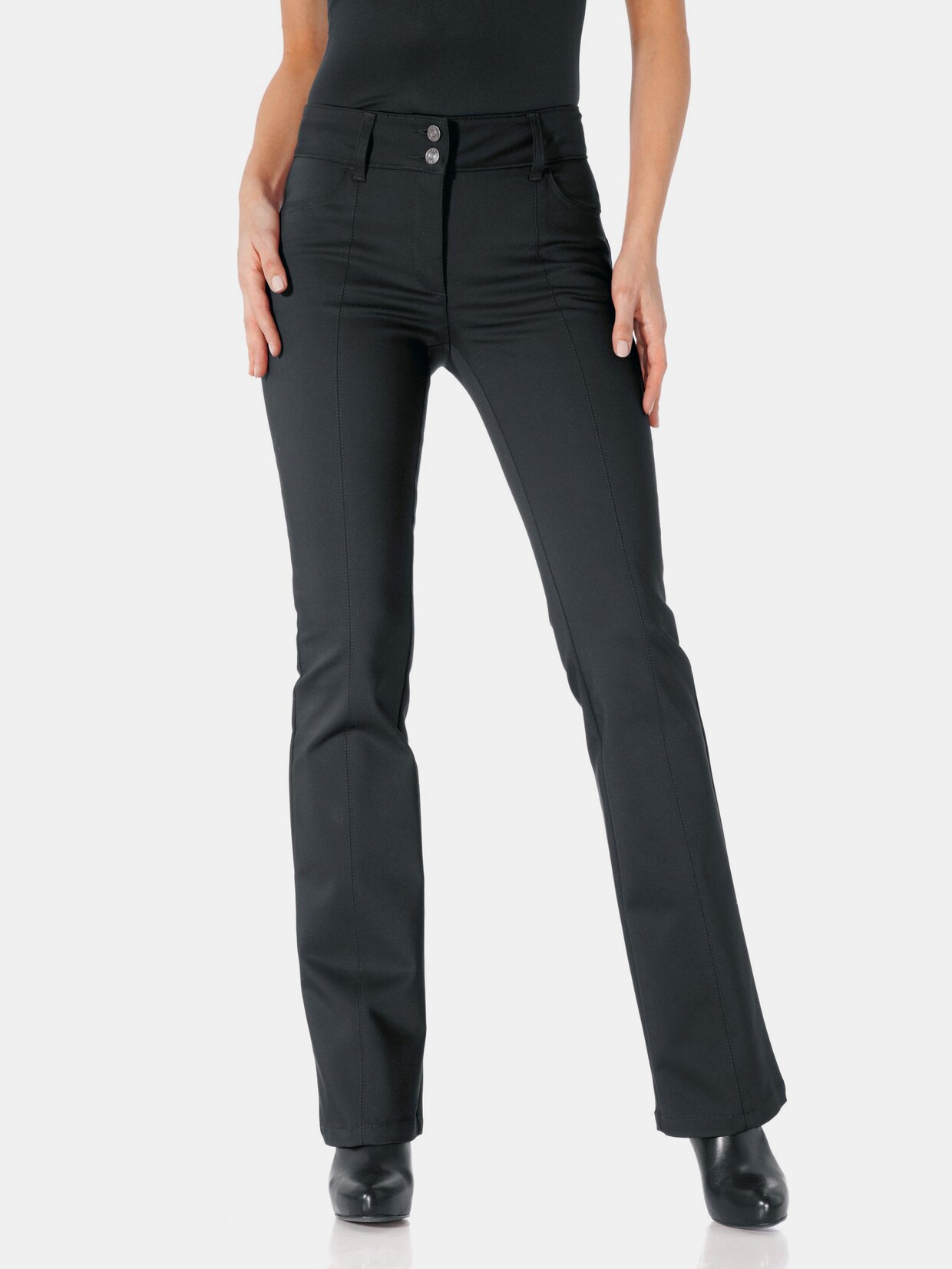Ashley Brooke 'Buik weg'-broek - zwart