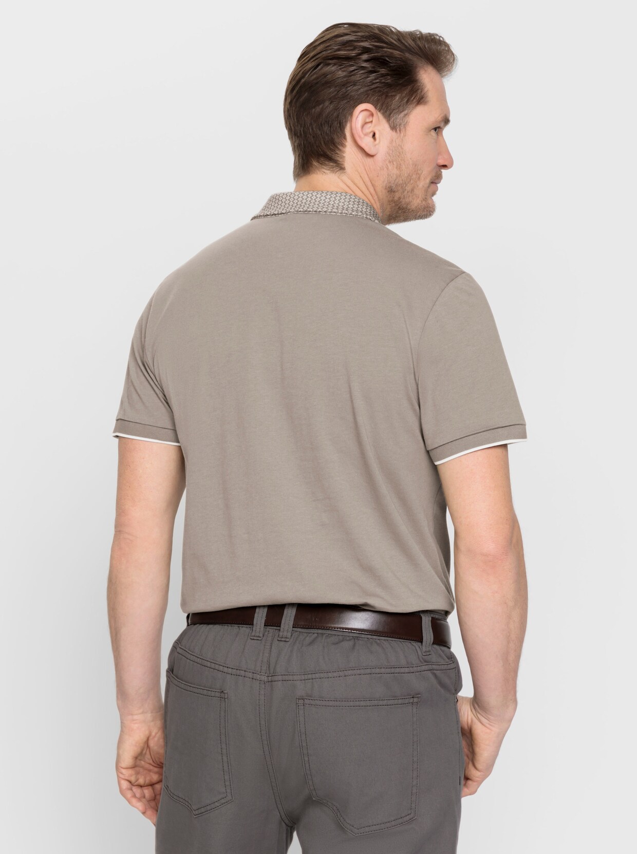 Marco Donati Kurzarm-Poloshirt - sesam