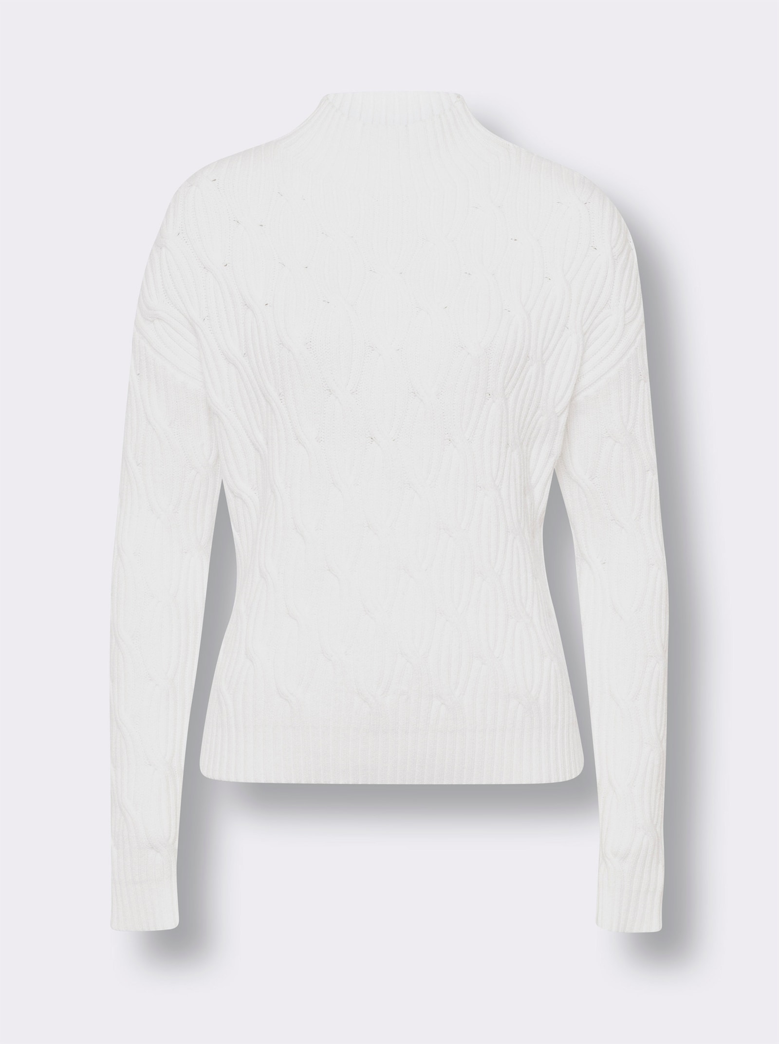 heine Stehkragenpullover mit Zopfmuster, ECOVERO-Qualität - ecru