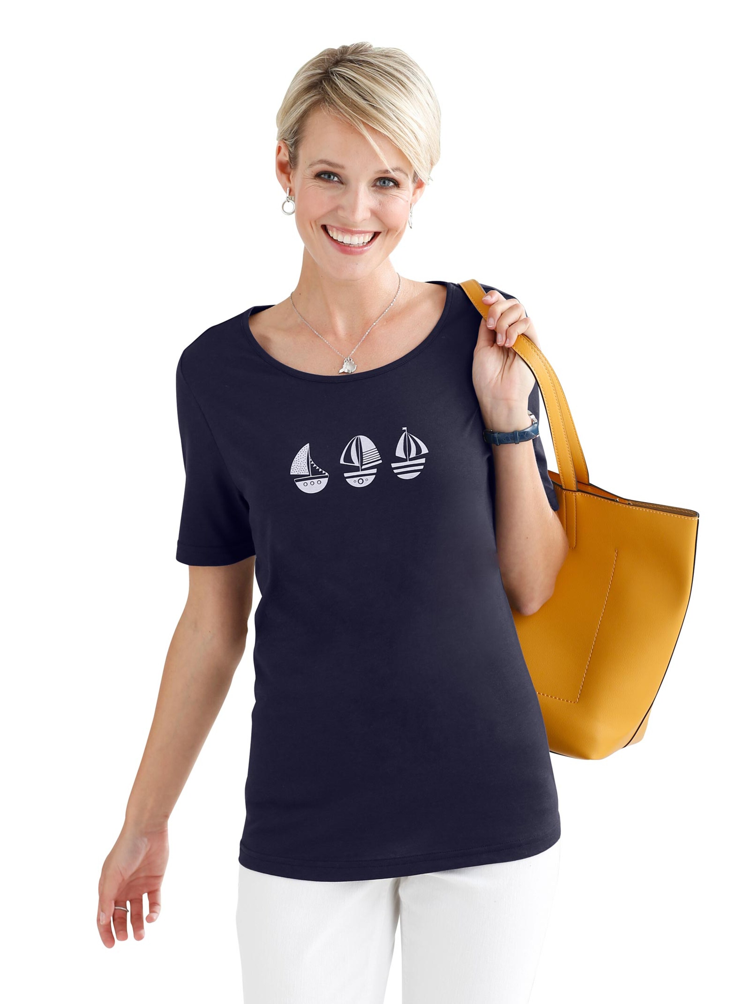 Shirt - nachtblau-bedruckt