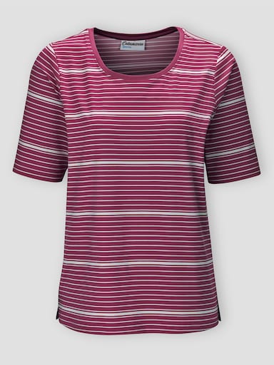 Catamaran Sports Funktionsshirt - malve-weiß-gestreift
