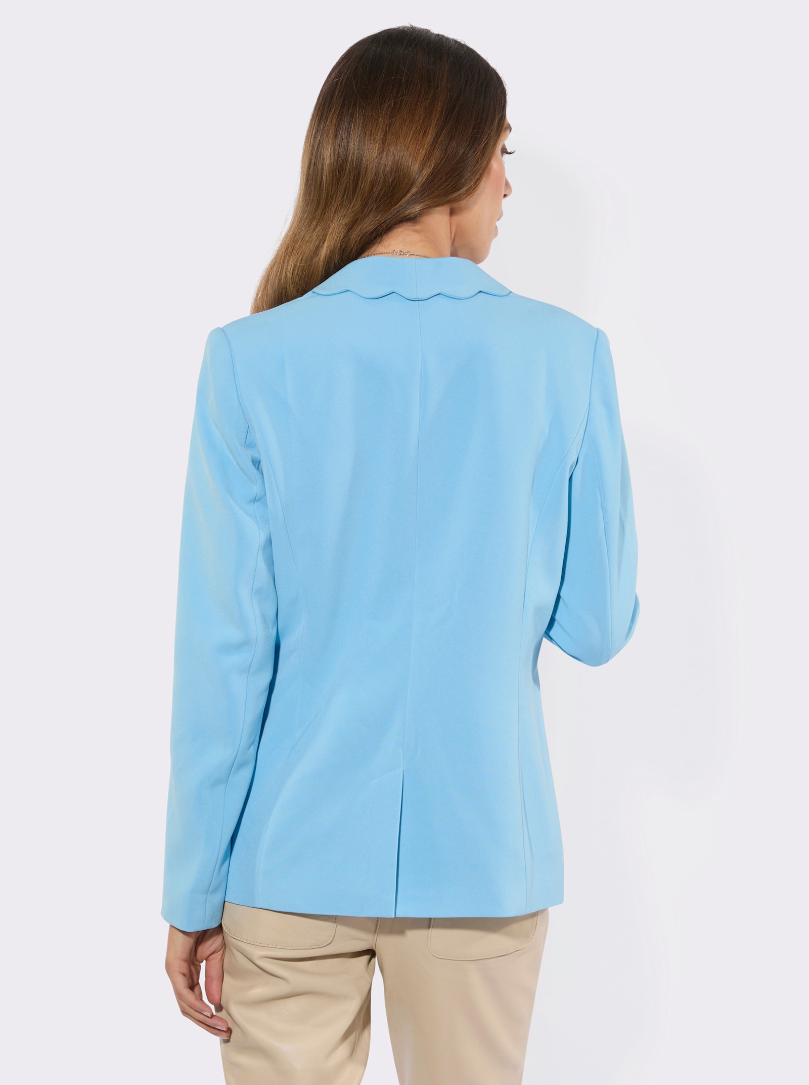 Blazer aus Strukturware - aqua