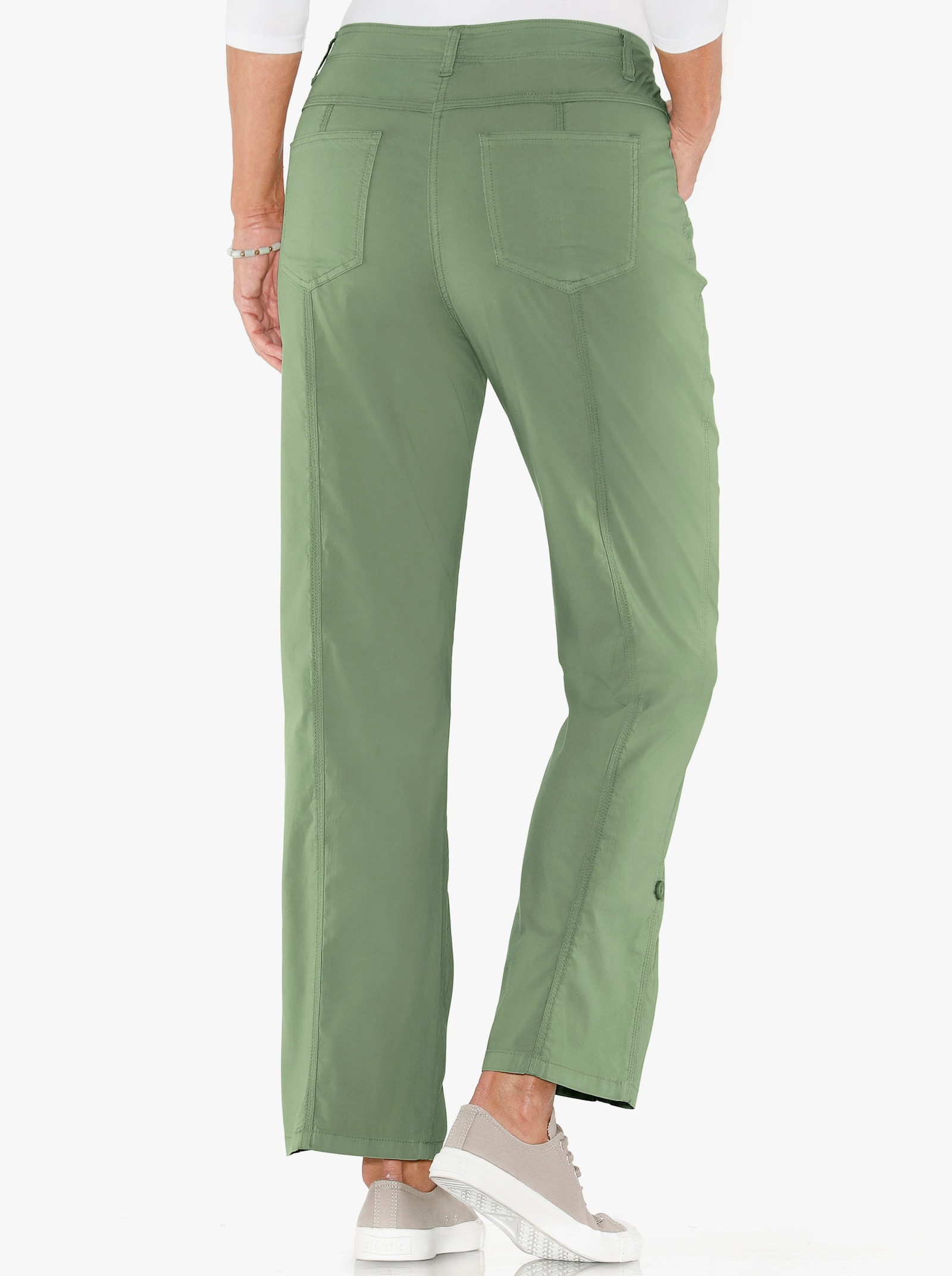 Kalhoty s ohrnovací nohavicemi - eukalypt