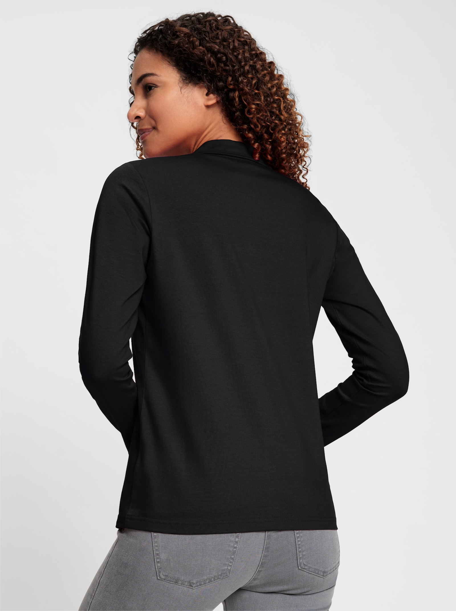 Poloshirt aus Baumwoll-Qualität - schwarz