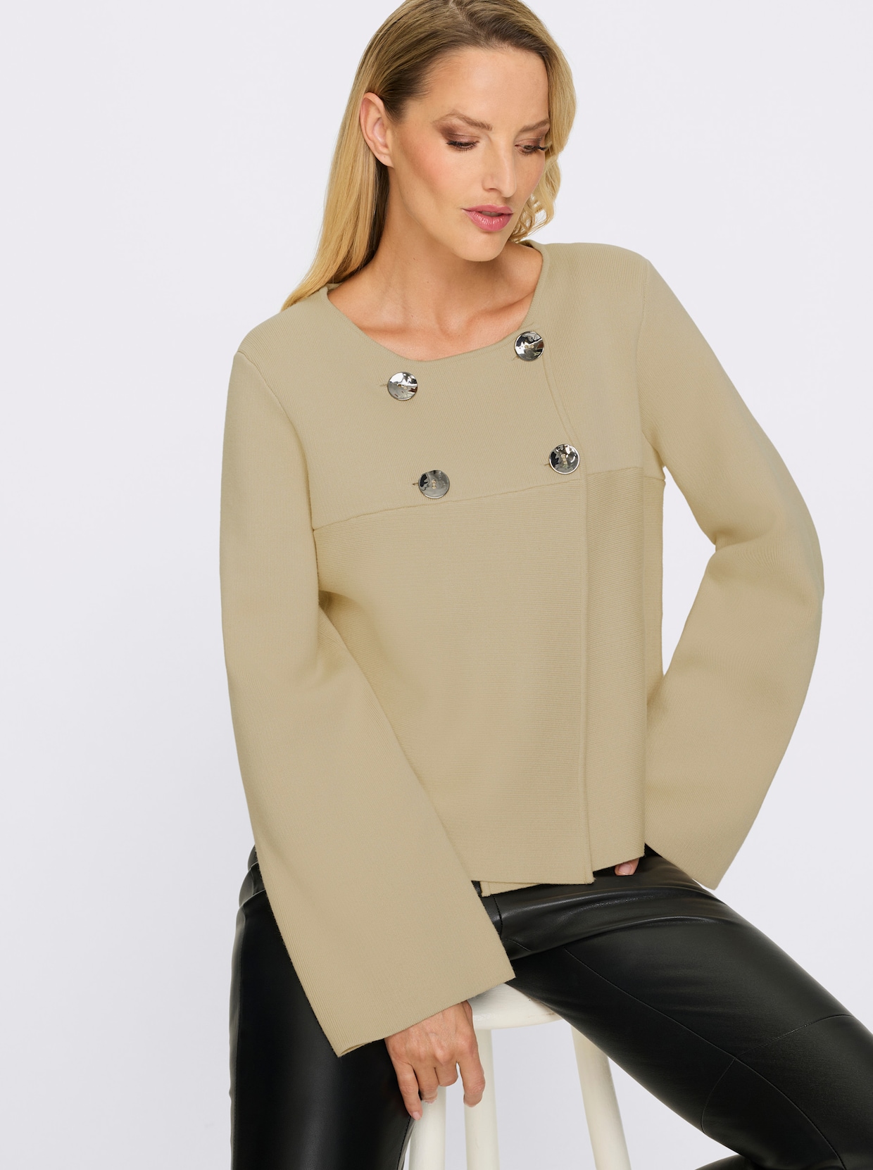 heine Strickjacke - sand