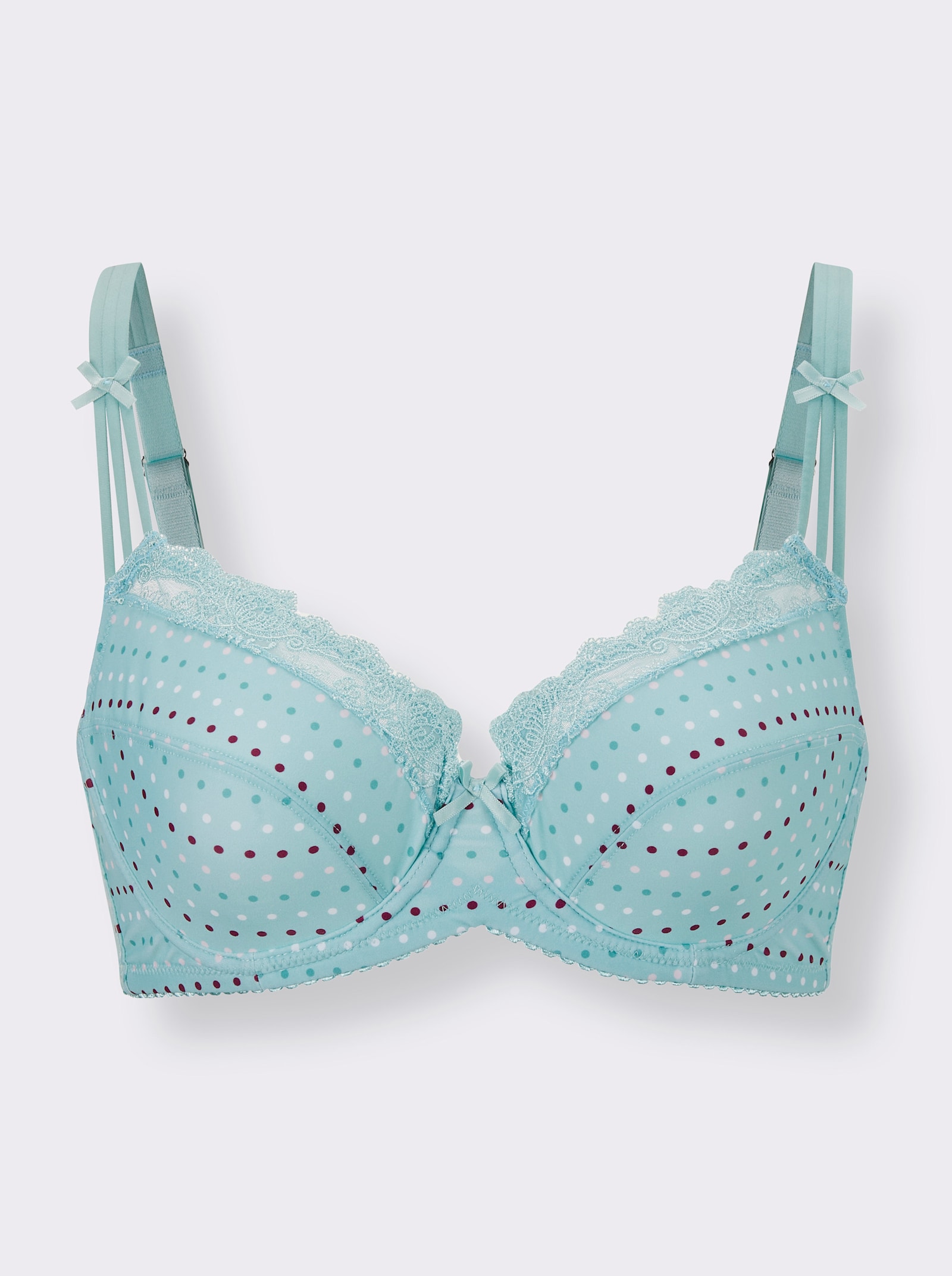 wäschepur Bügel-BH mit Pünktchen-Print - mint-bedruckt