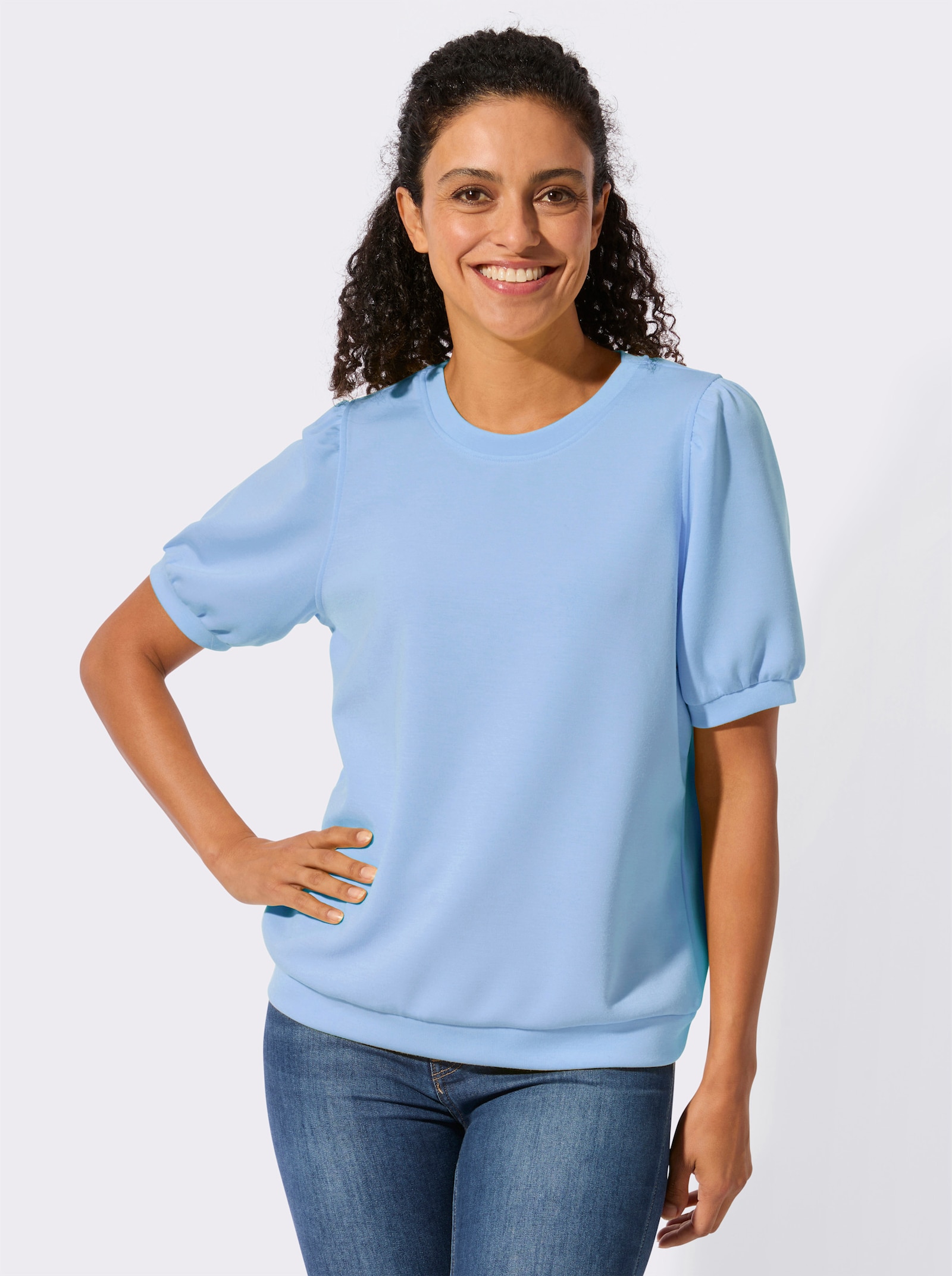 Kurzarmshirt - himmelblau