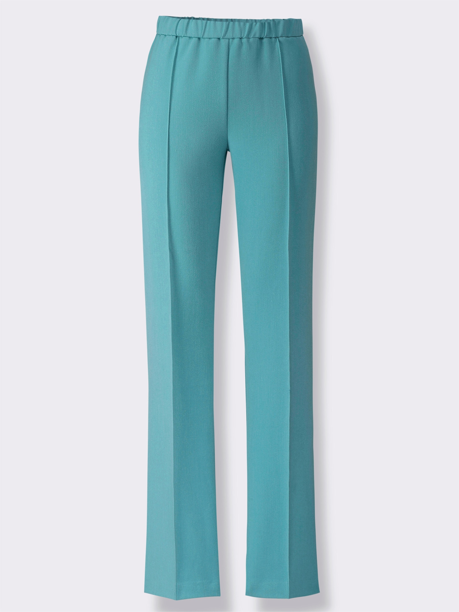Oblekové kalhoty s elastickým pasem - oceánově modrá