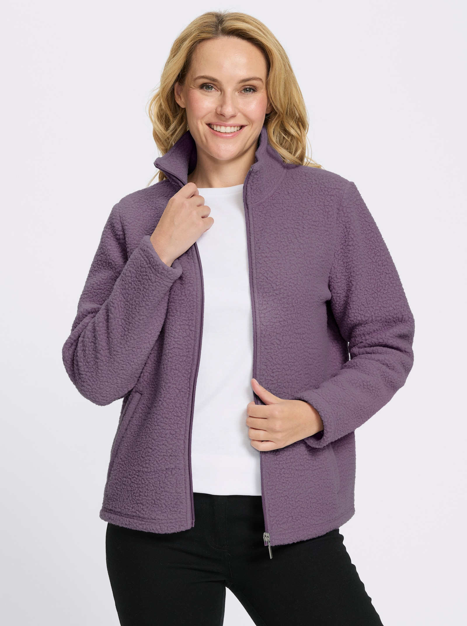 Fleecejacke mit Stehkragen - feige