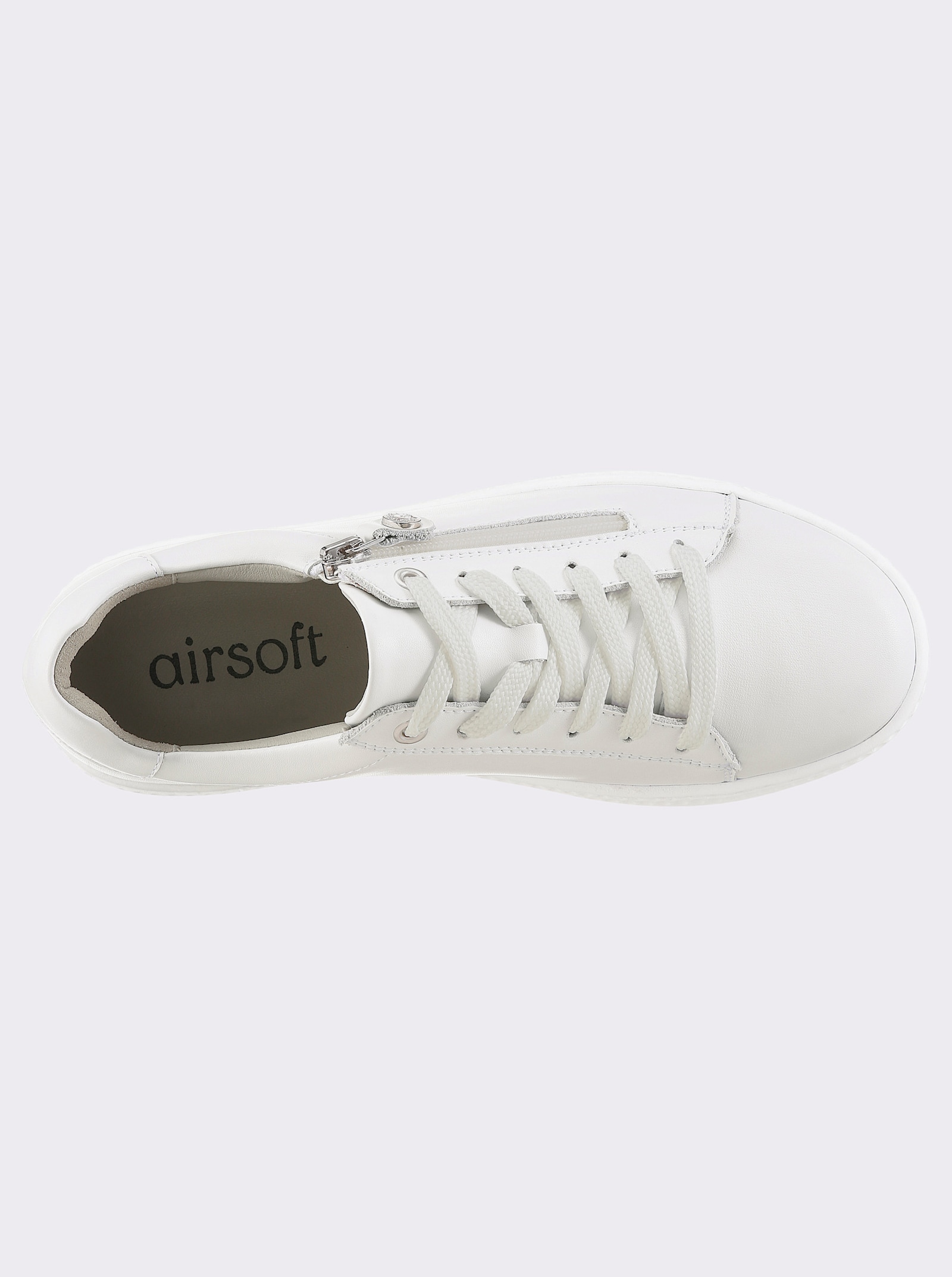 airsoft modern+ Sneaker mit Microfaser - weiß
