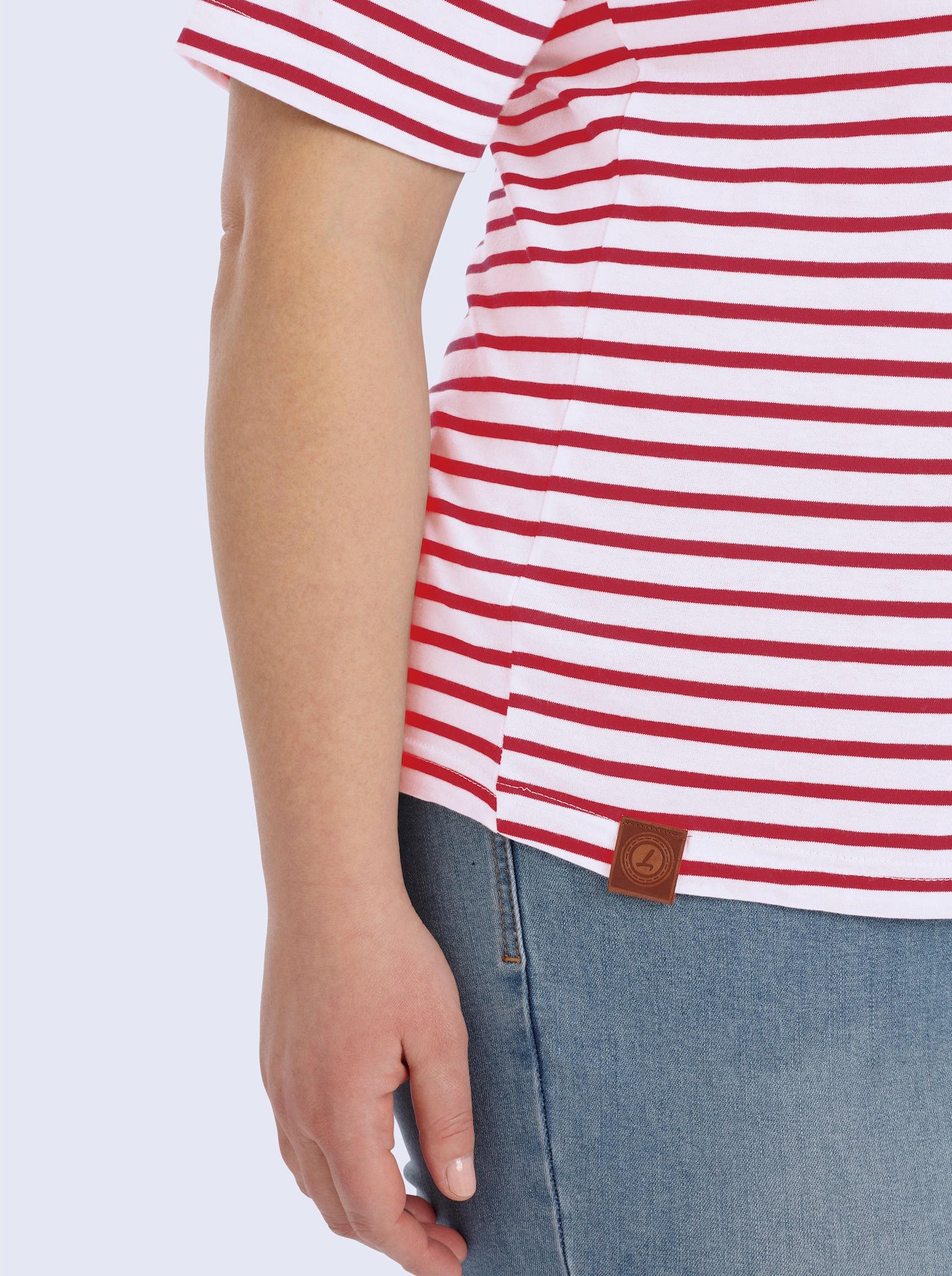 Shirt im Streifenmuster - rot-weiß-gestreift