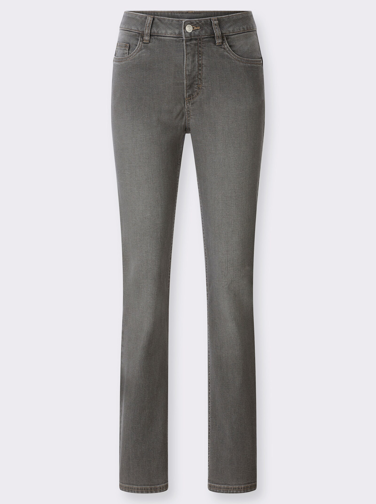 Push-up-Jeans mit Abnähern hinten - stone-grey-denim