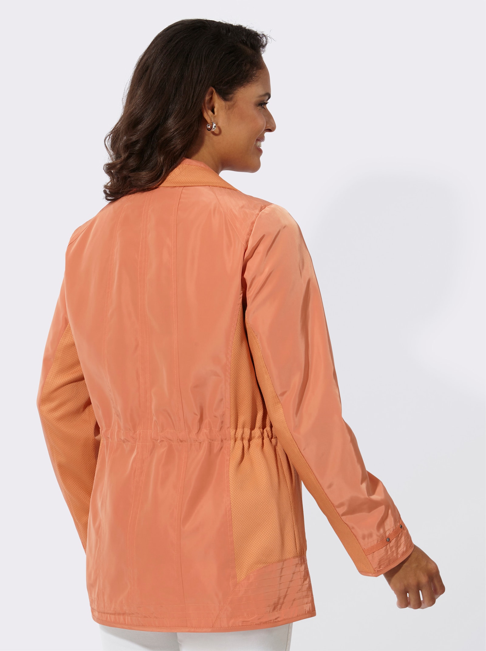 Übergangsjacke mit Mesh-Einsätzen - papaya