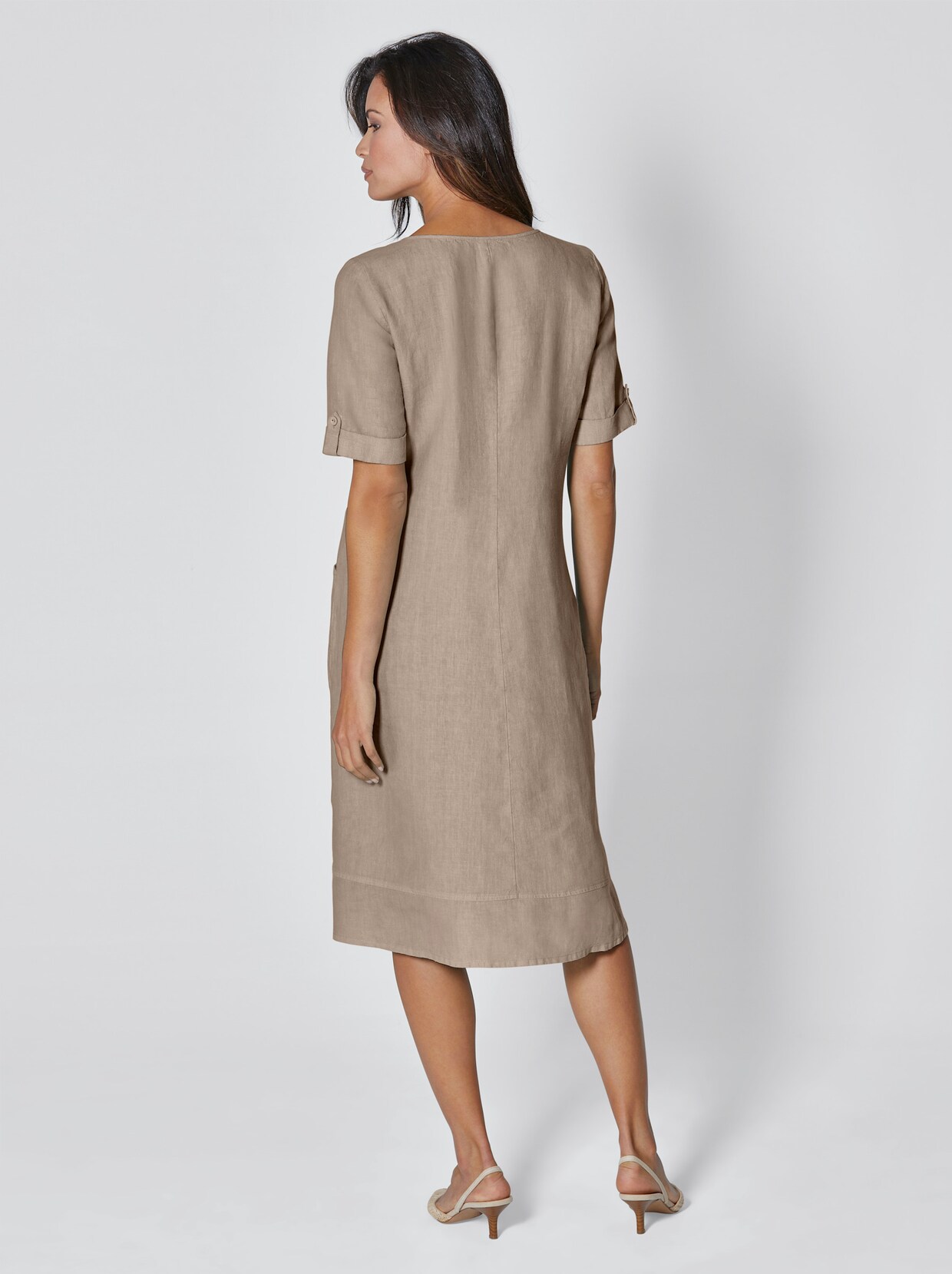 Creation L Premium Linnen jurk - sesam