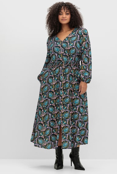 sheego by Joe Browns Kleid - schwarz-gemustert