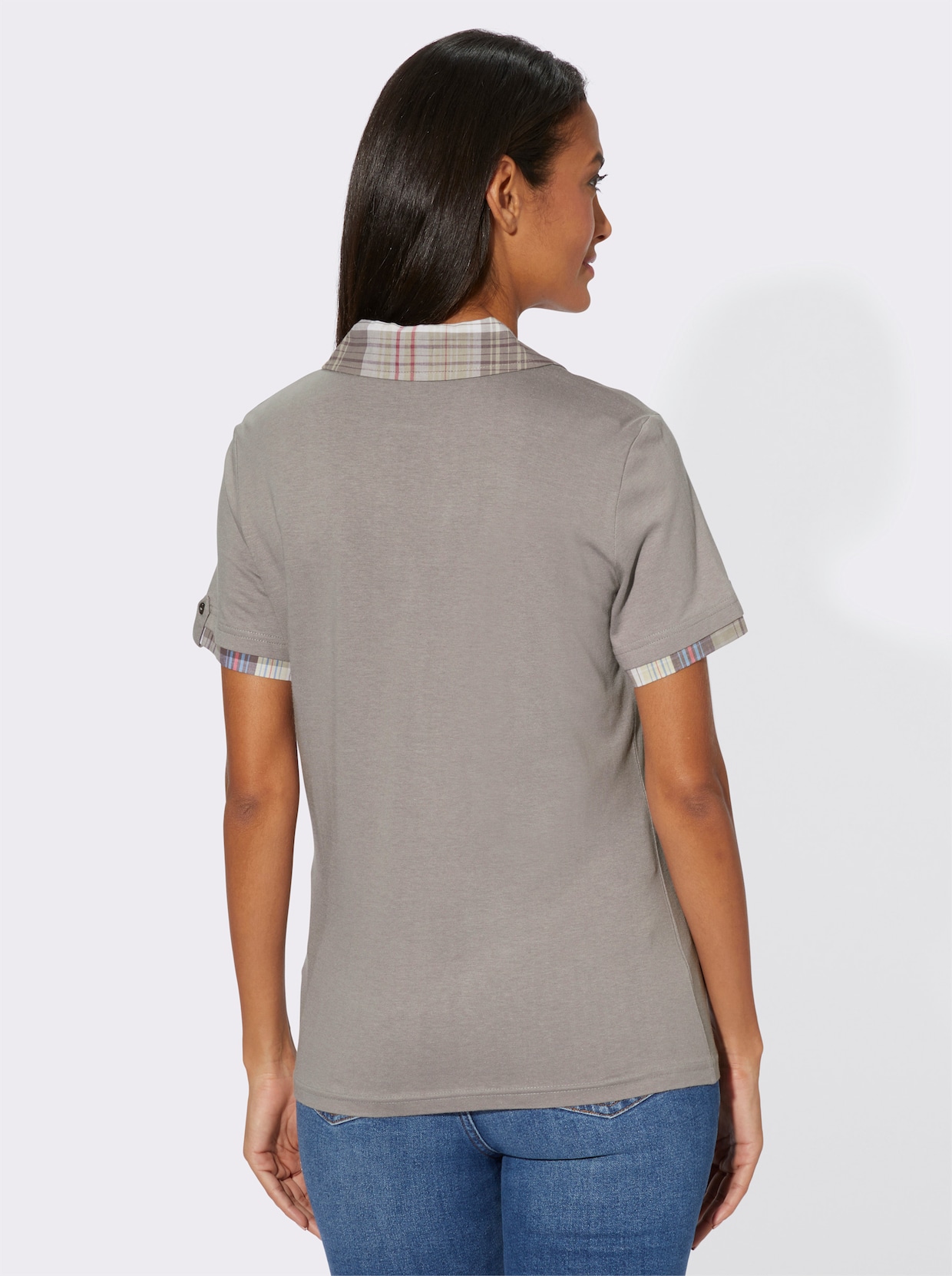 2-in-1-Shirt - grau-meliert