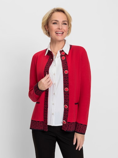 Strickjacke mit Modal-Anteil - rot