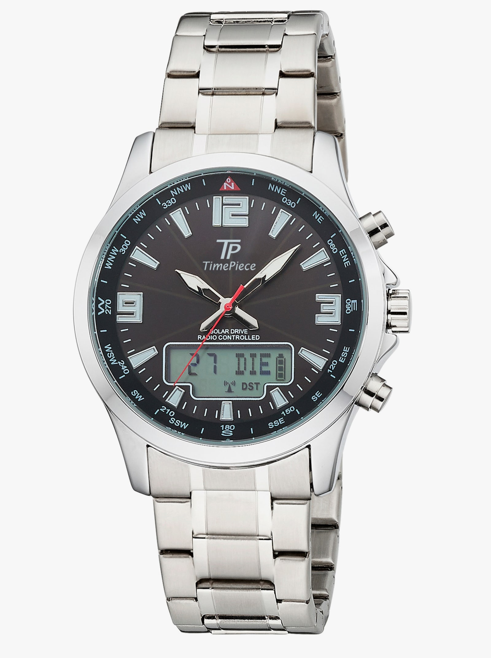 Herren-Funk-Solar-Chronograph - schwarz